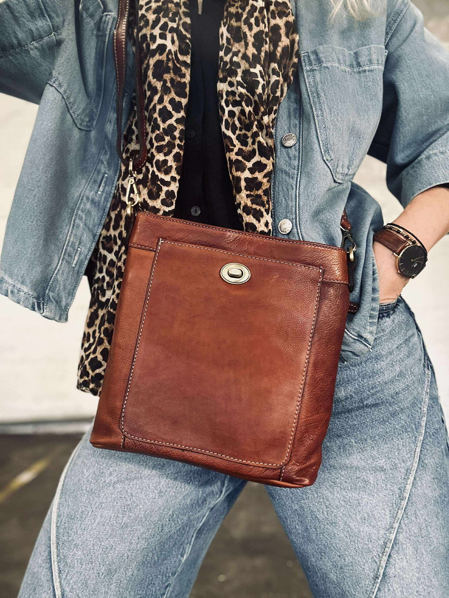 Crossover Moa small - Cognac