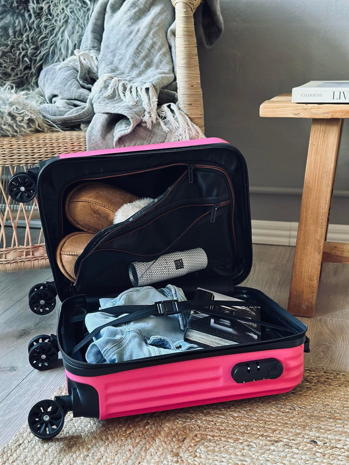 Kuffert Trolley - Magenta pink