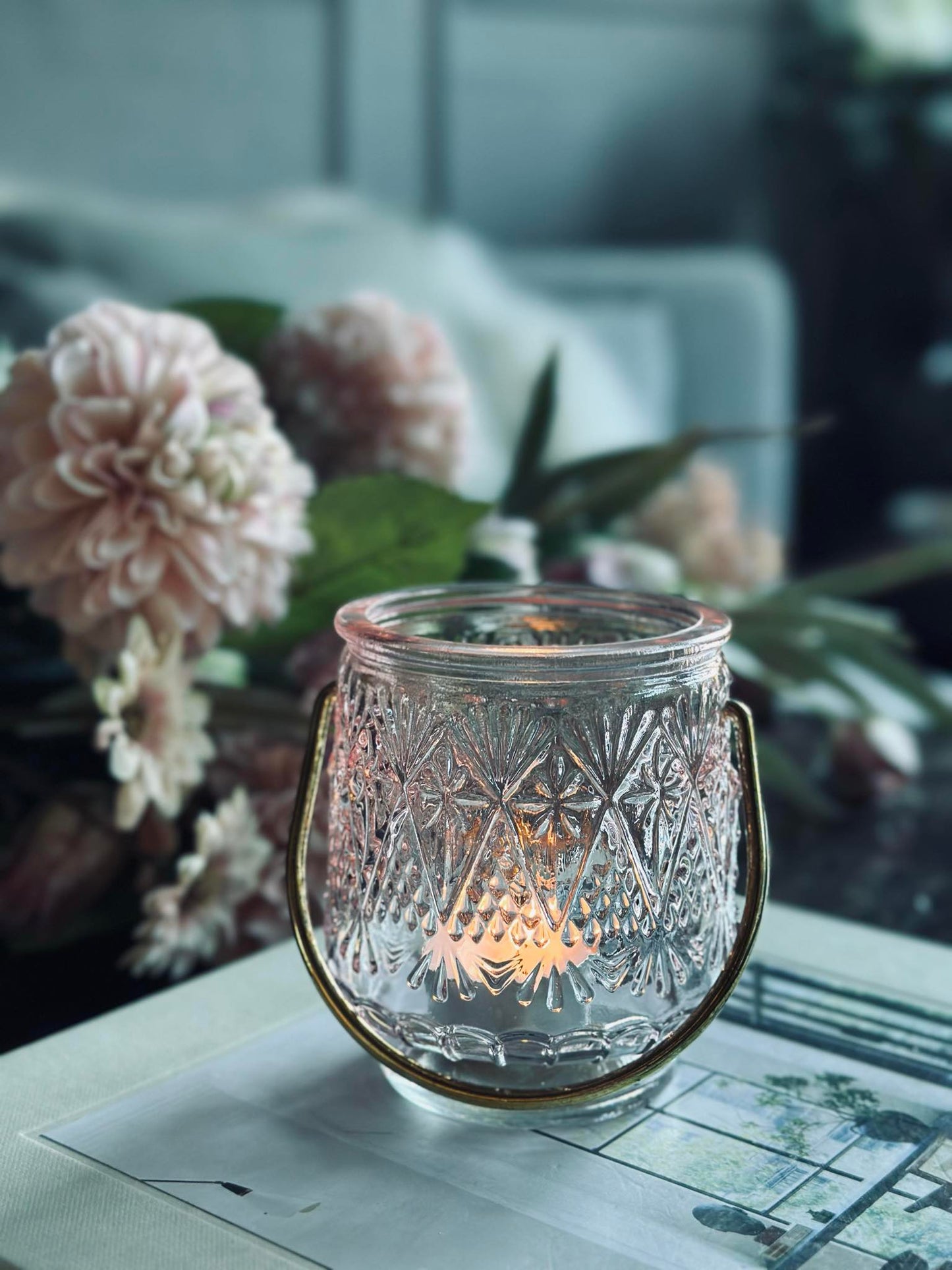 Lysestage lanterne - Rosa