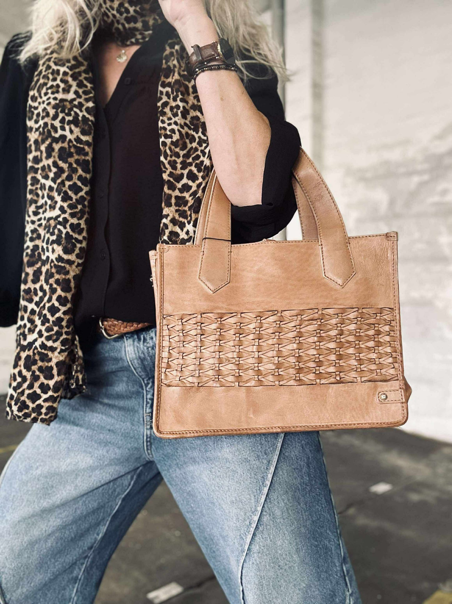 Elegant håndtaske - Camel