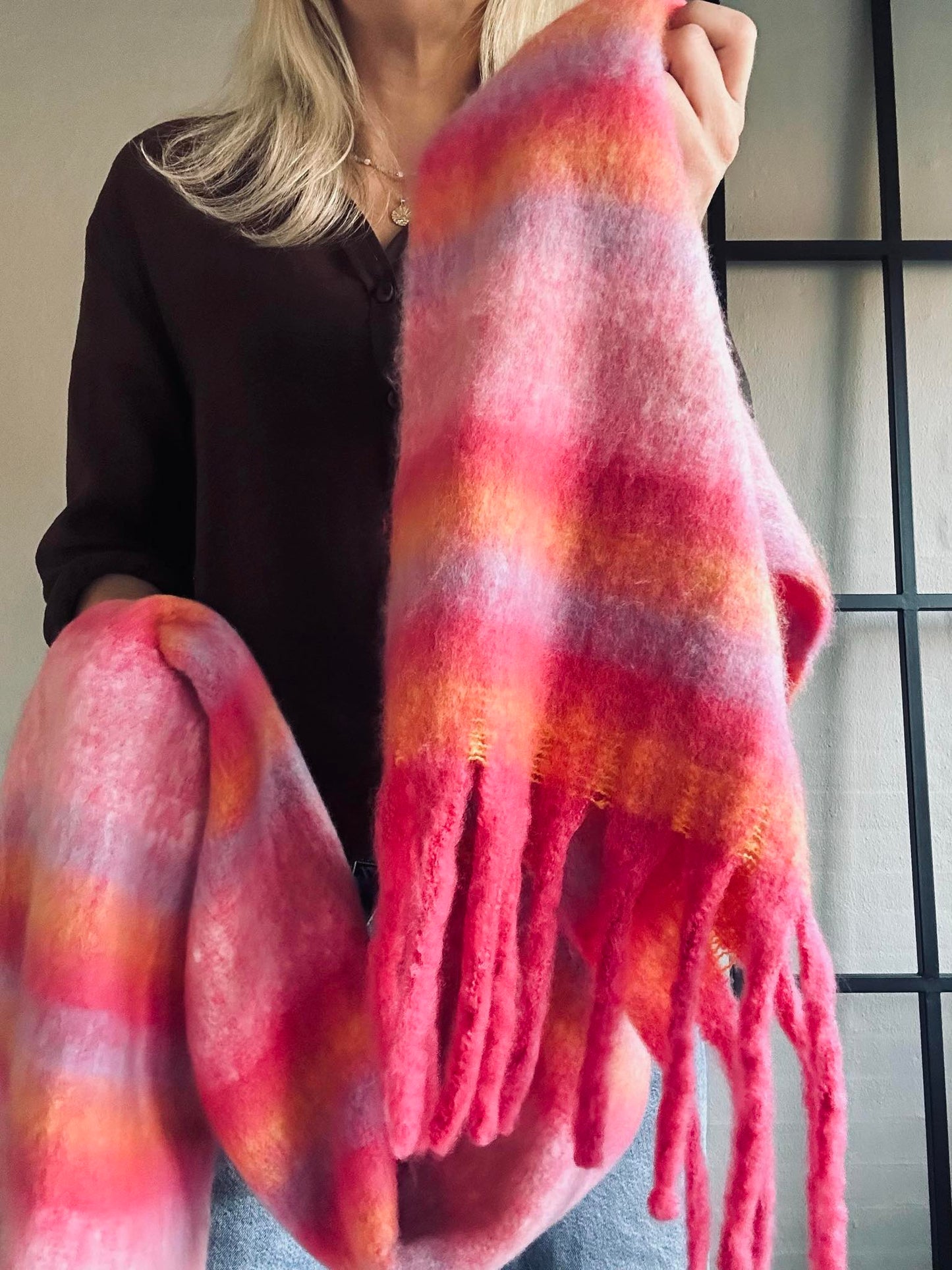 Tørklæde Ninna - pink