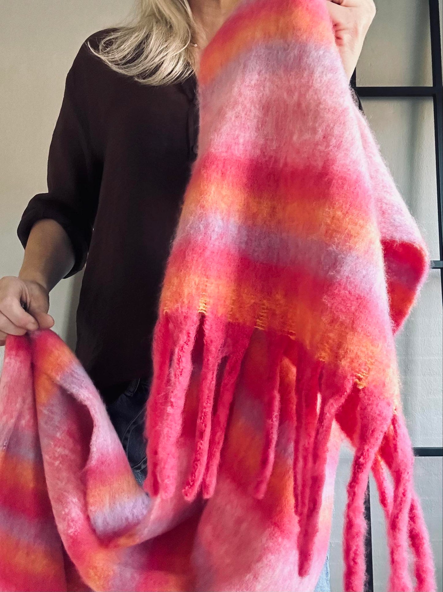 Tørklæde Ninna - pink