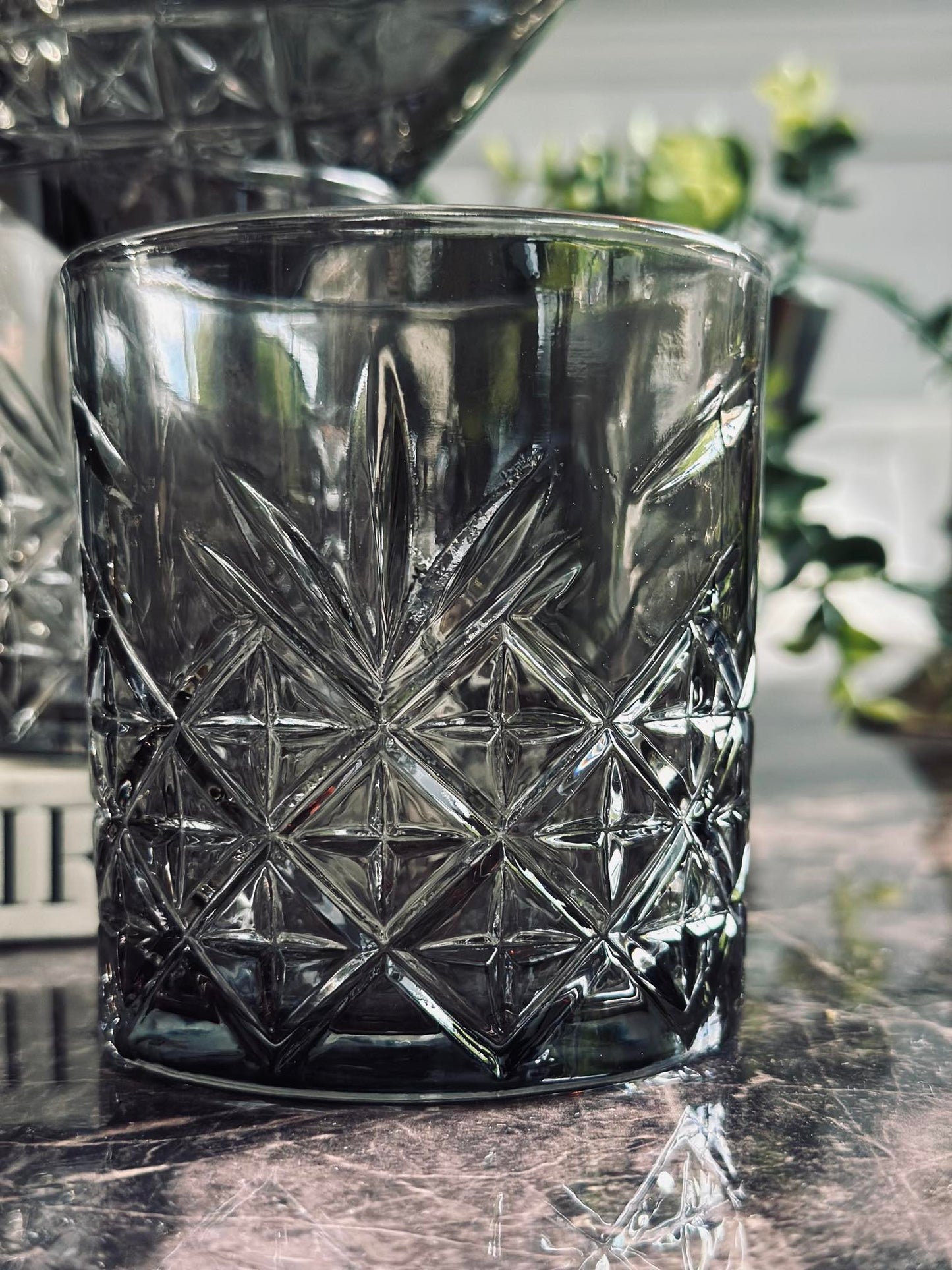 Whisky glas / vandglas Røgfarvet - 4 stk