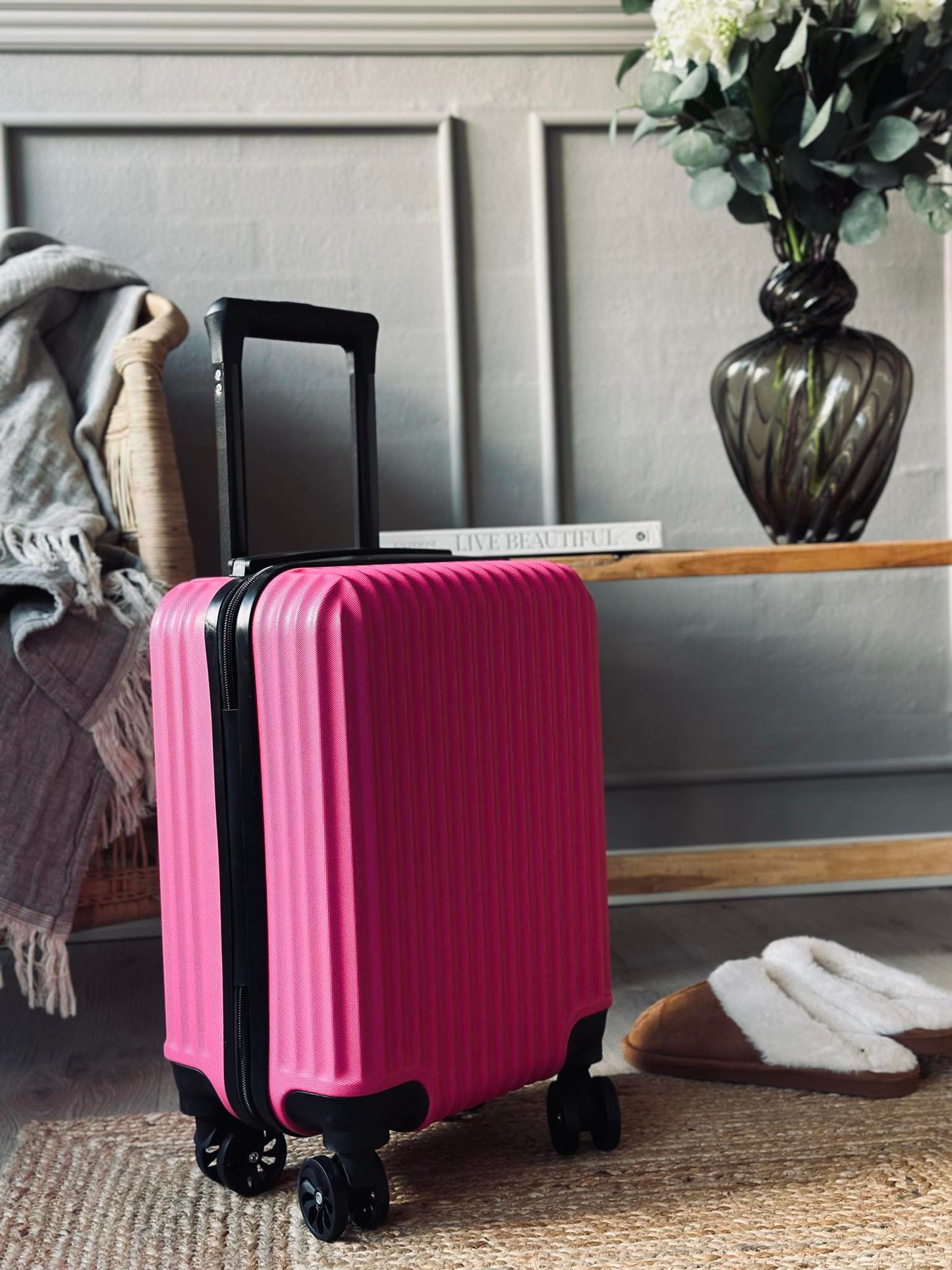 Kuffert Trolley - Magenta pink