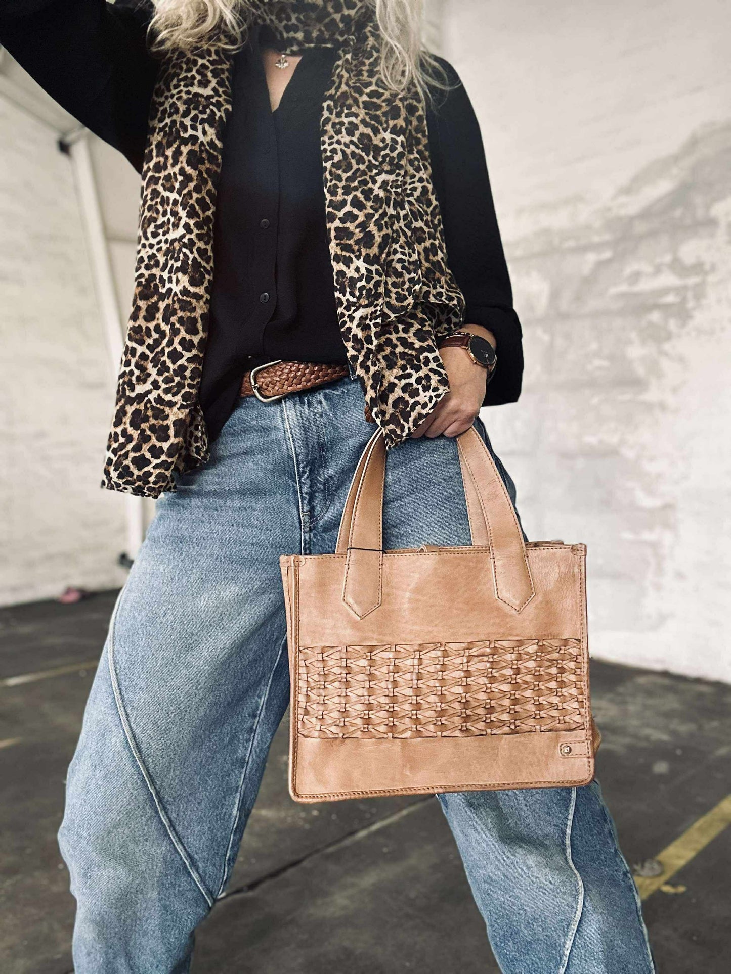 Elegant håndtaske - Camel