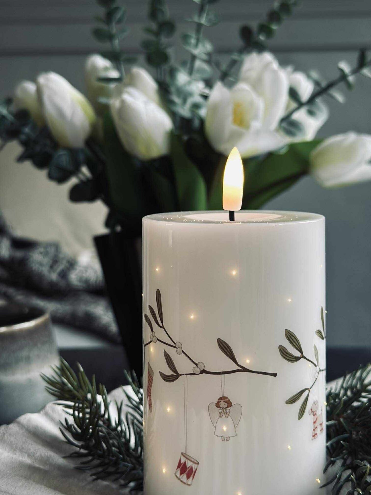 LED Bloklys TWINKLE - Mistelten