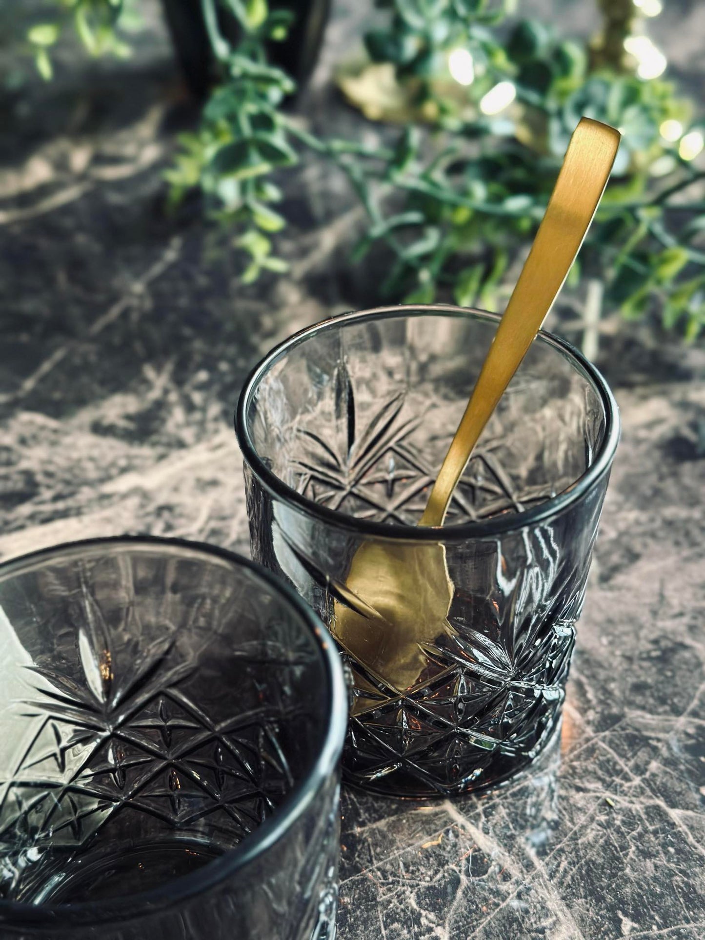 Whisky glas / vandglas Røgfarvet - 4 stk