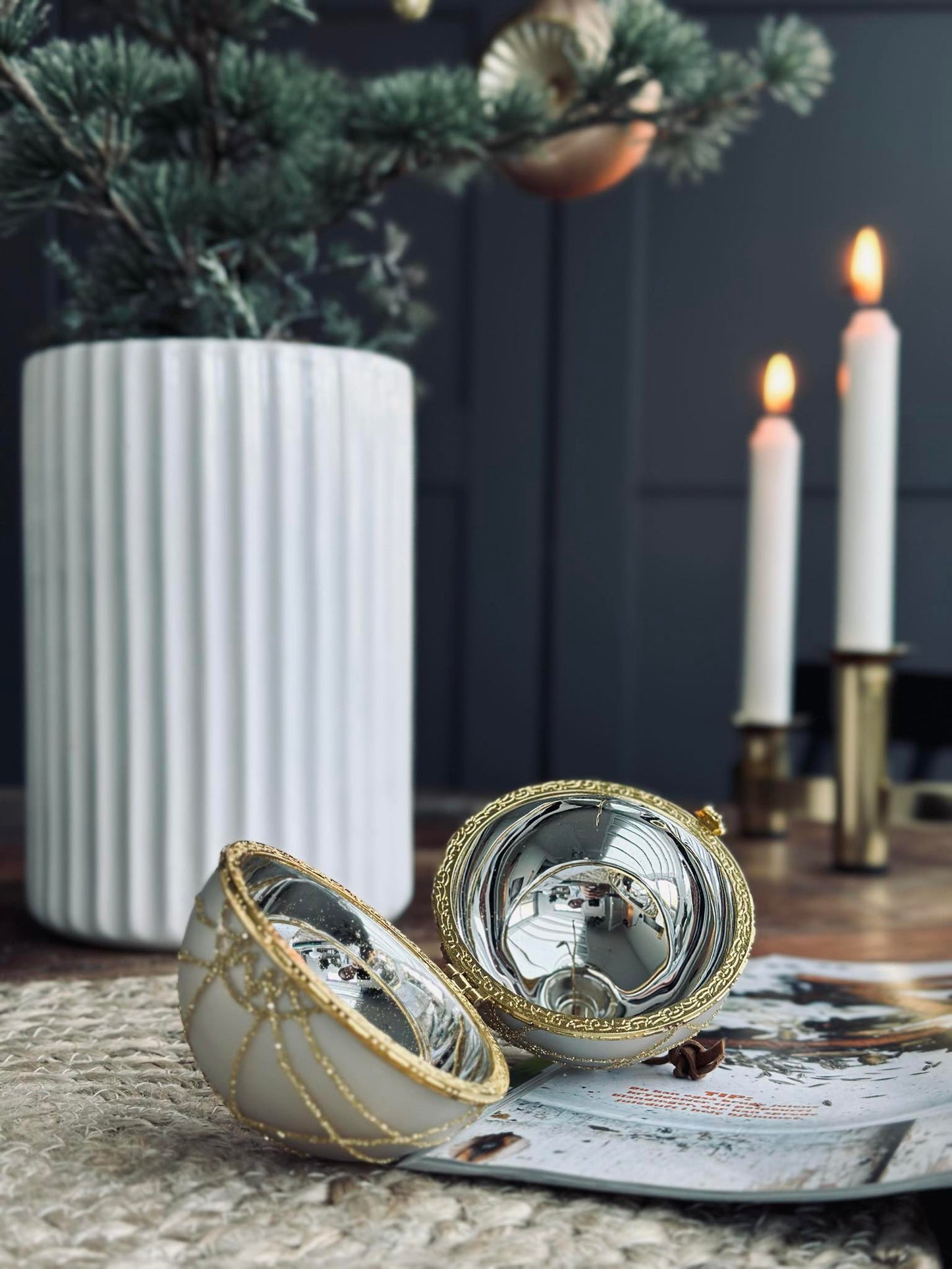 Julekugler i glas GOLD - Pakke med 3 stk