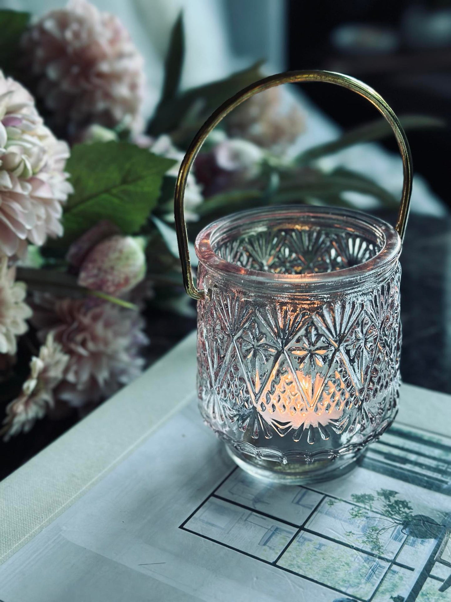 Lysestage lanterne - Rosa