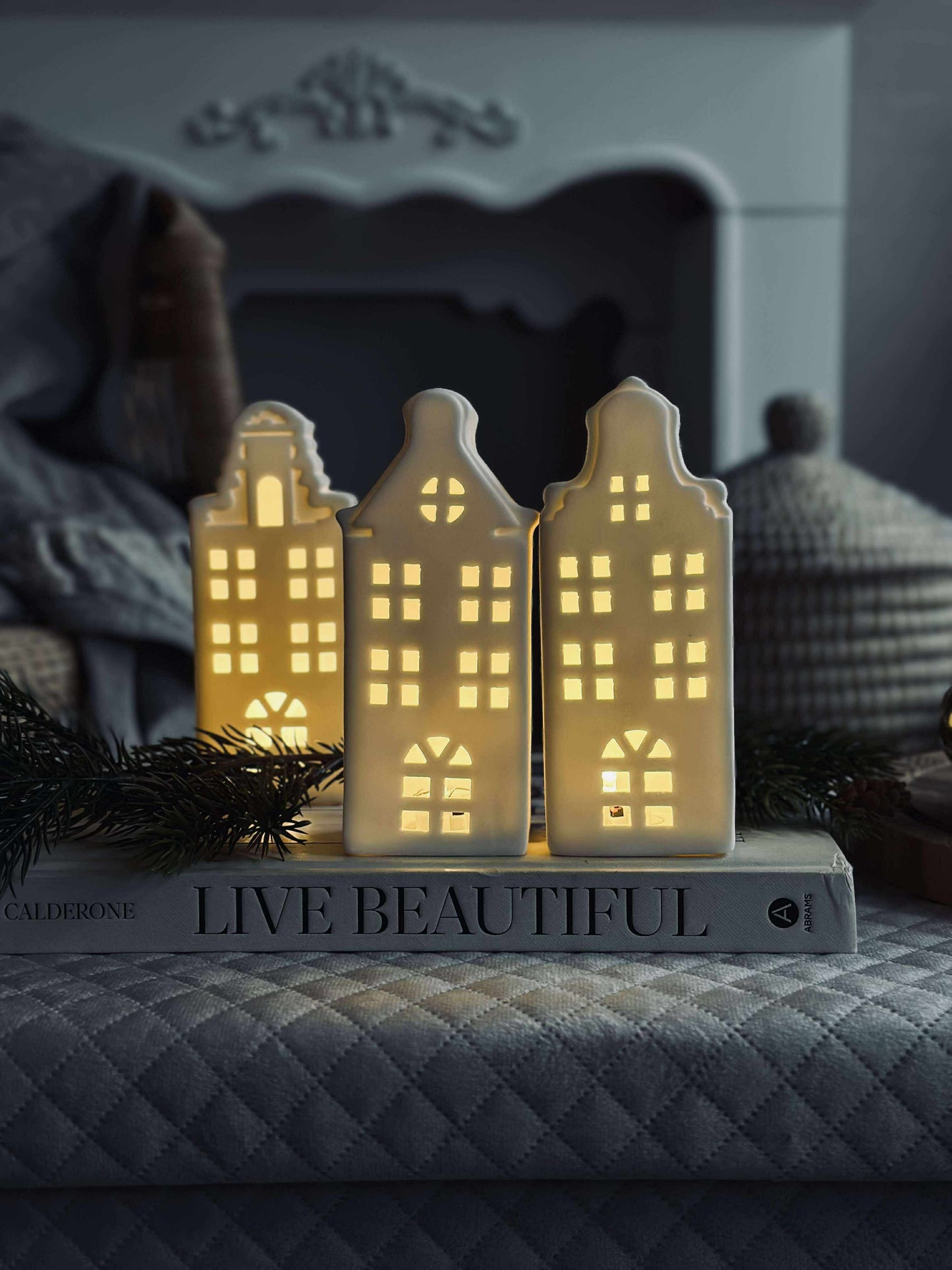 Lyshus med led  - WHITE MIX
