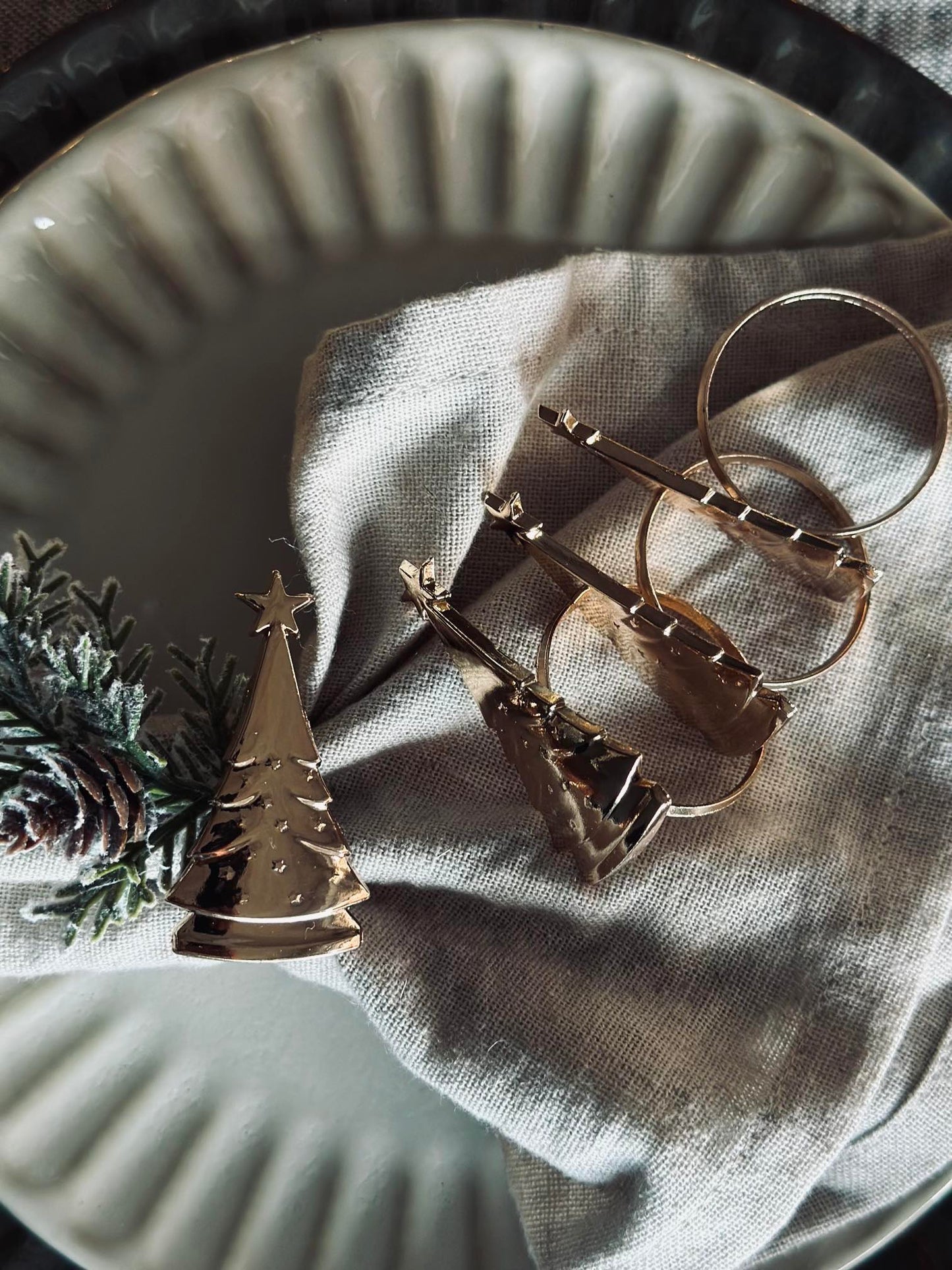 Servietringe Gold - MIX 4 stk