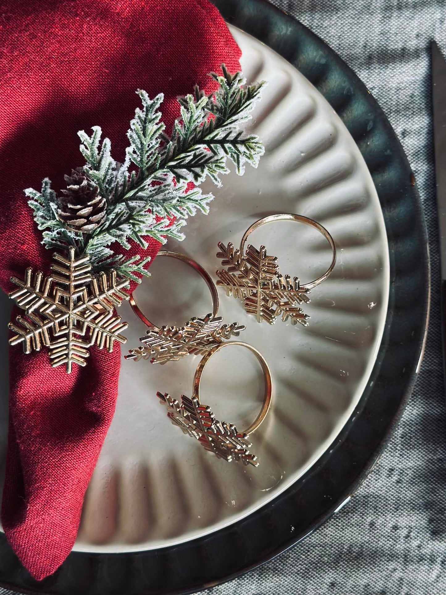 Servietringe Gold - MIX 4 stk