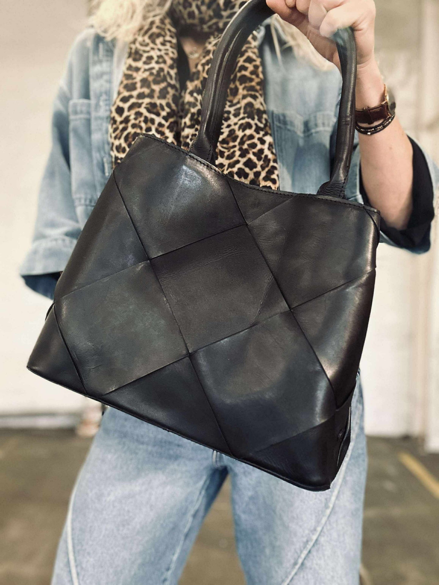 Shopper black delux