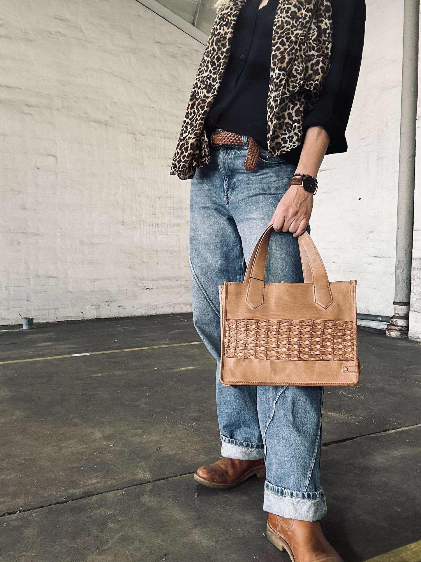 Elegant håndtaske - Camel