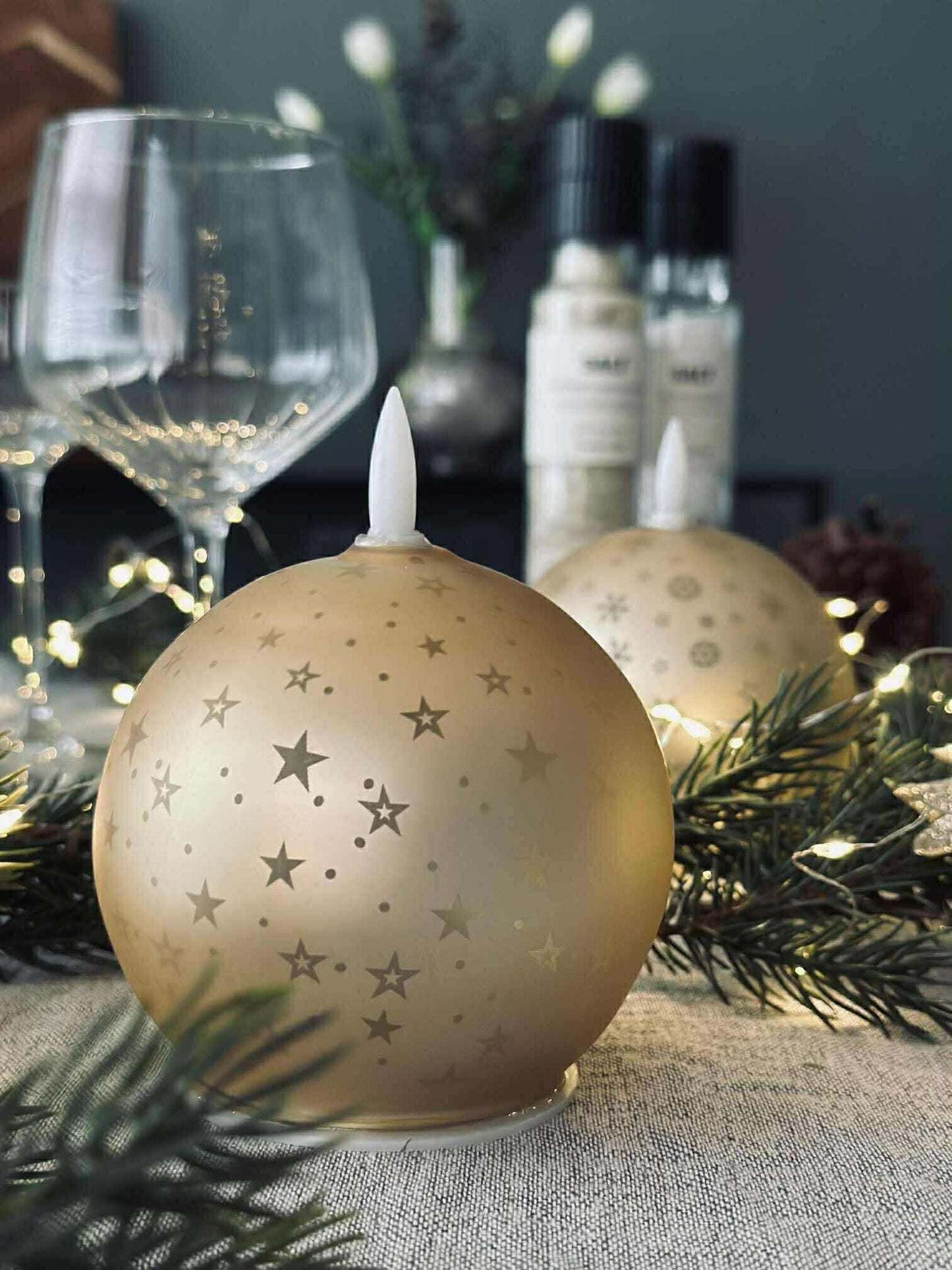 Julelys Gold XMAS 10 cm.