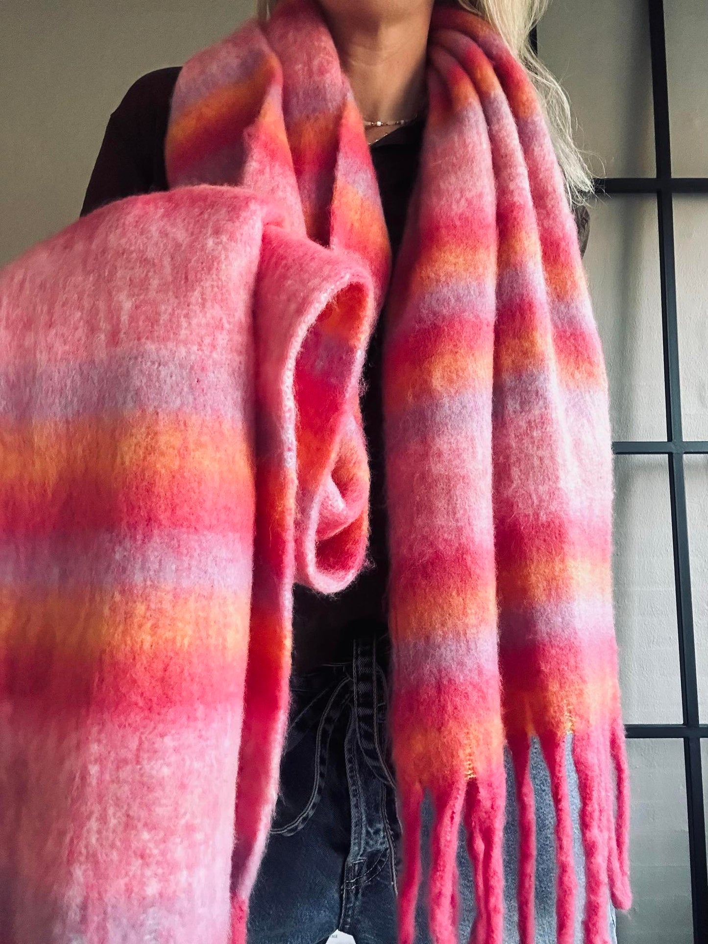 Tørklæde Ninna - pink