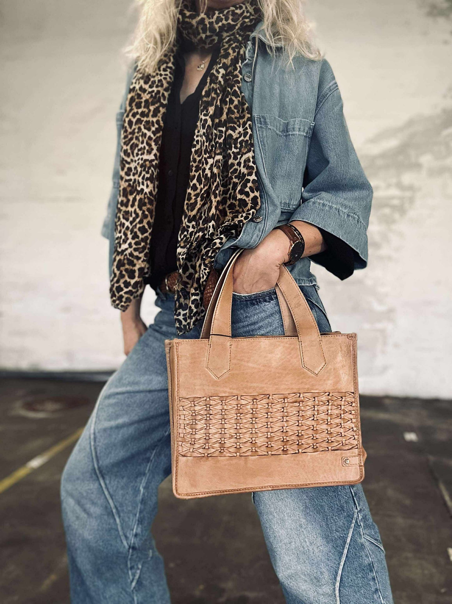 Elegant håndtaske - Camel