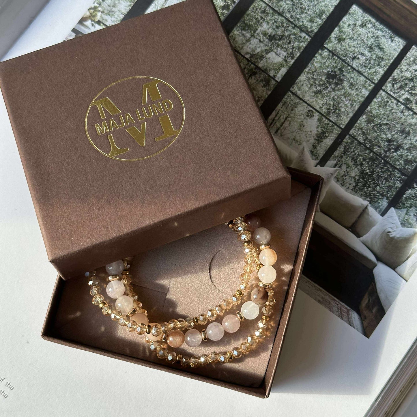Armbånd Luna Blush Mix / Natur – Sæt med 3 stk