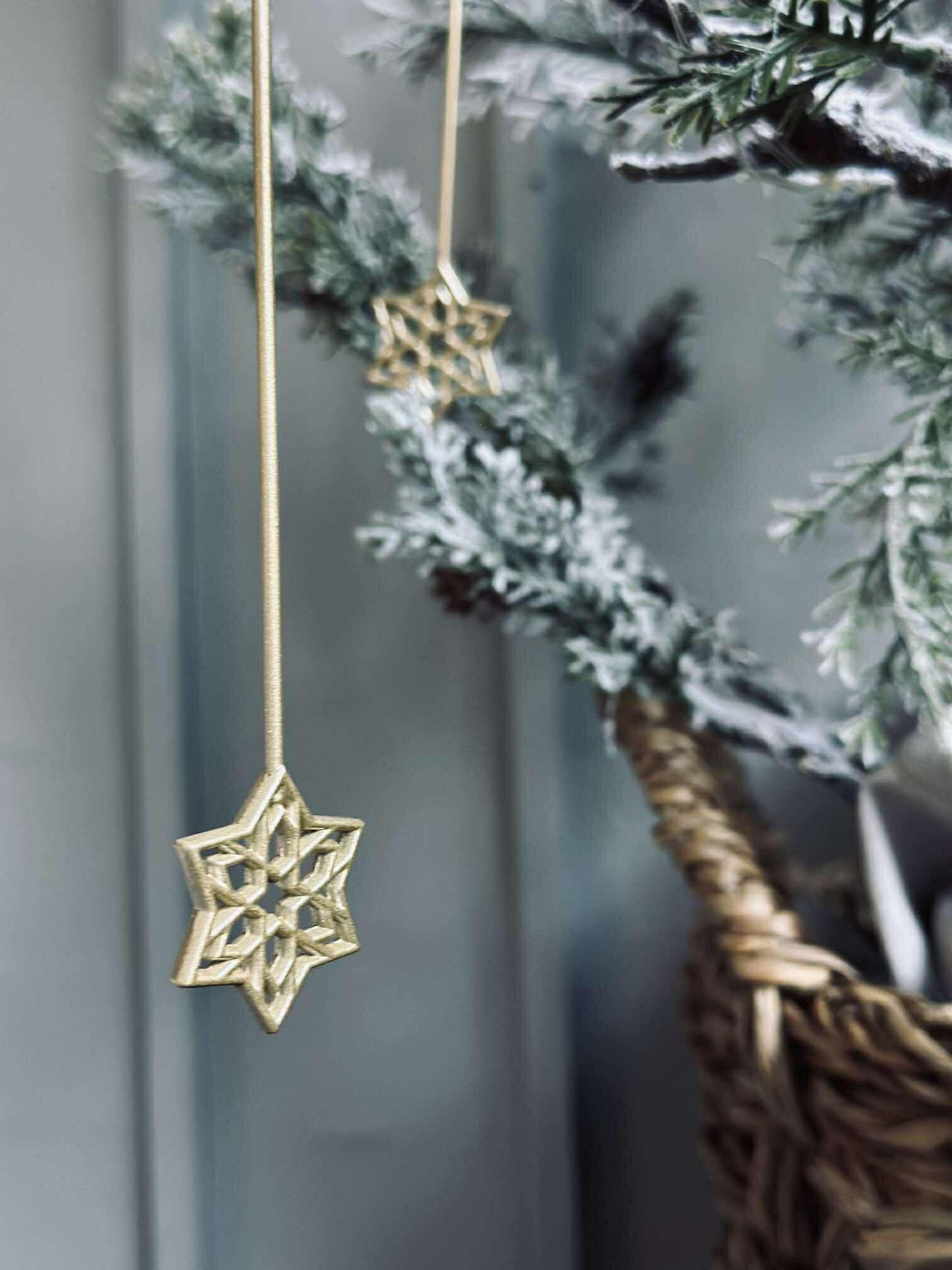 Lysholder til juletræ STAR - 6 stk.