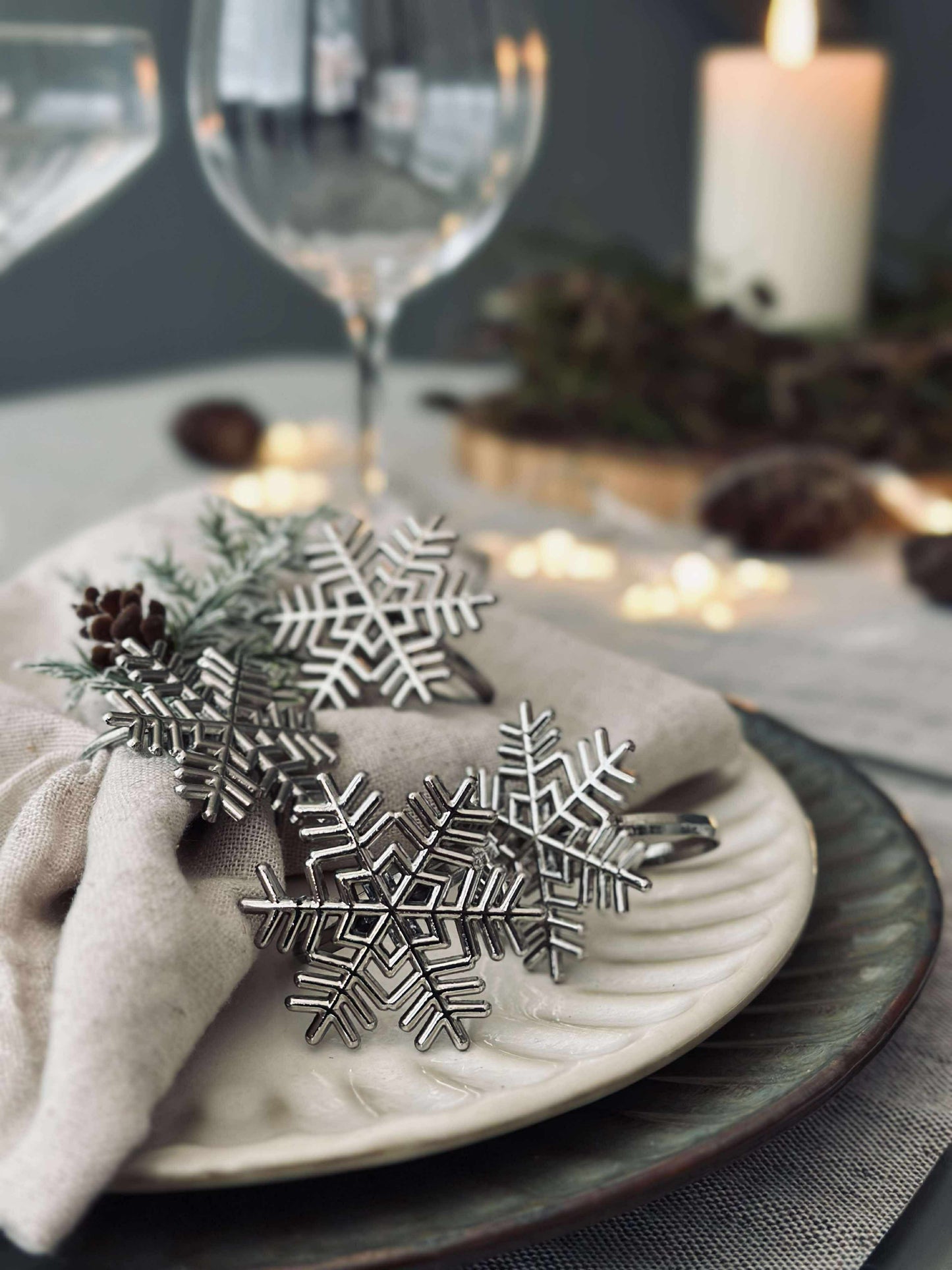 Servietringe Silver - MIX 4 stk