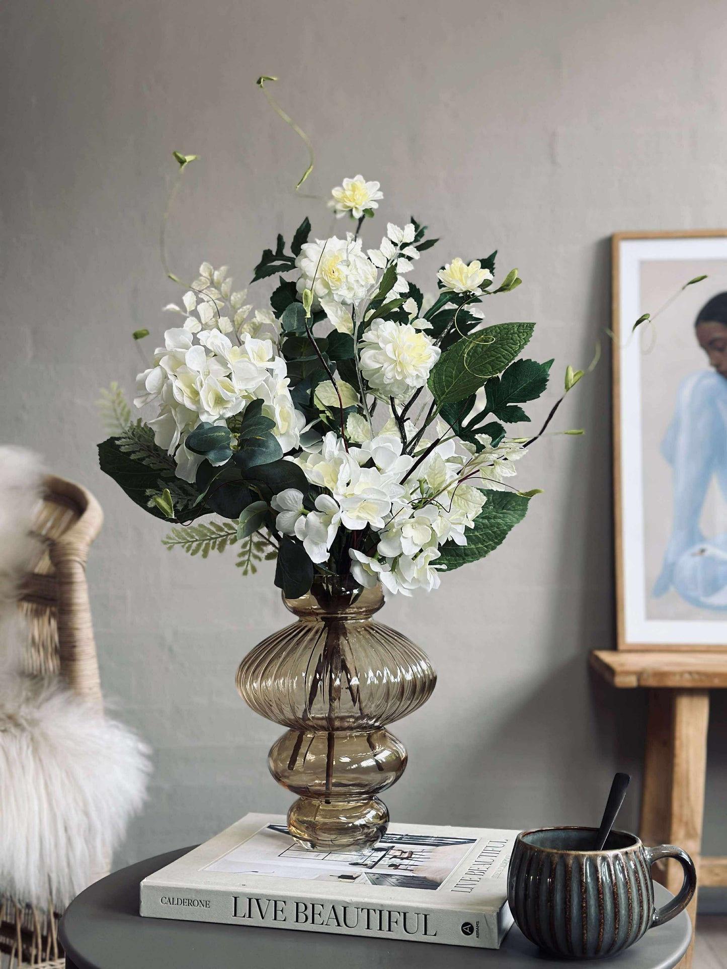Buket Hortensia - Hvid