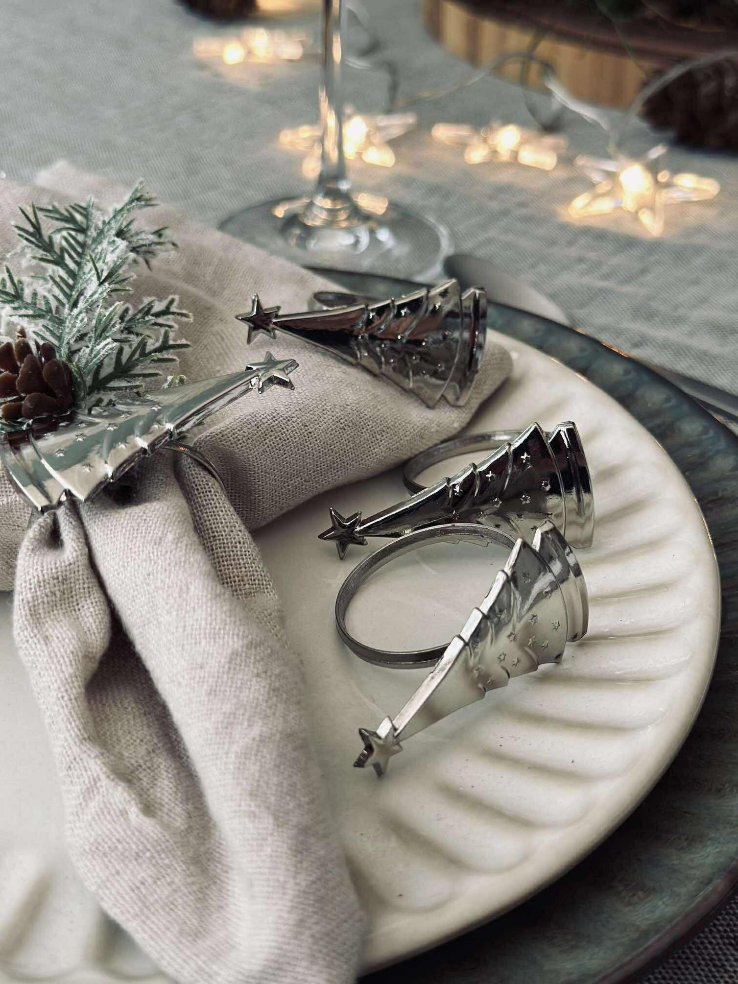 Servietringe Silver - MIX 4 stk