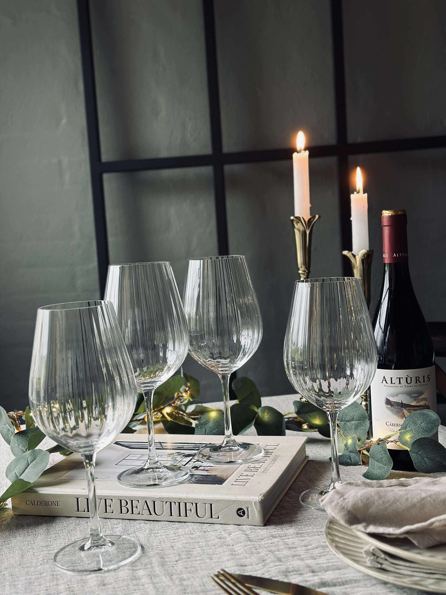 Vinglas rødvin CRYSTAL - Sæt med 4 stk.