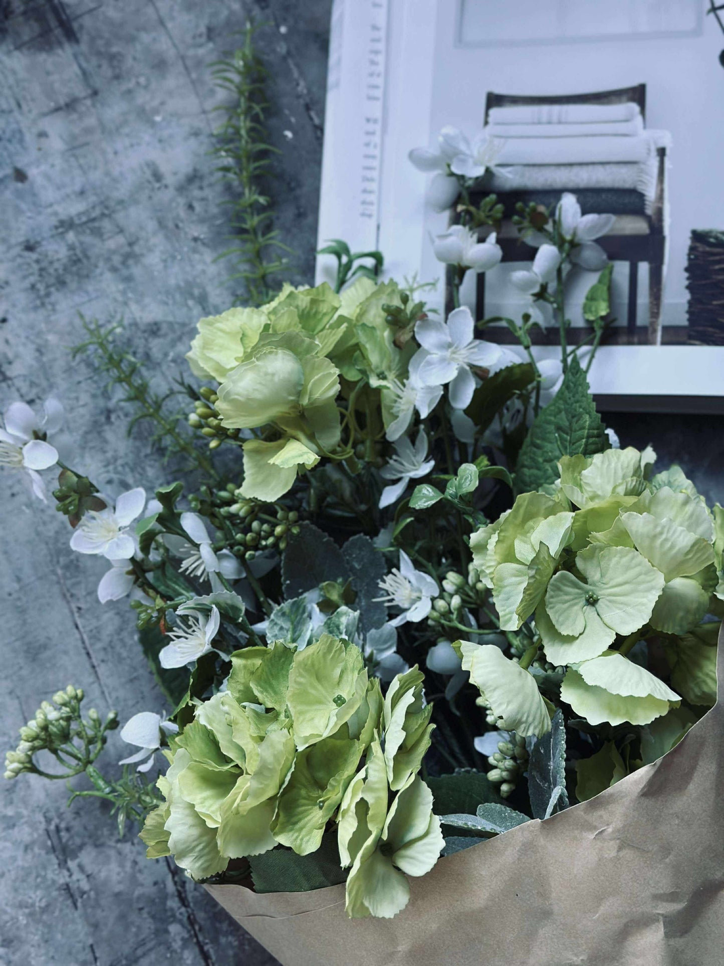 Buket Hortensia - Lime