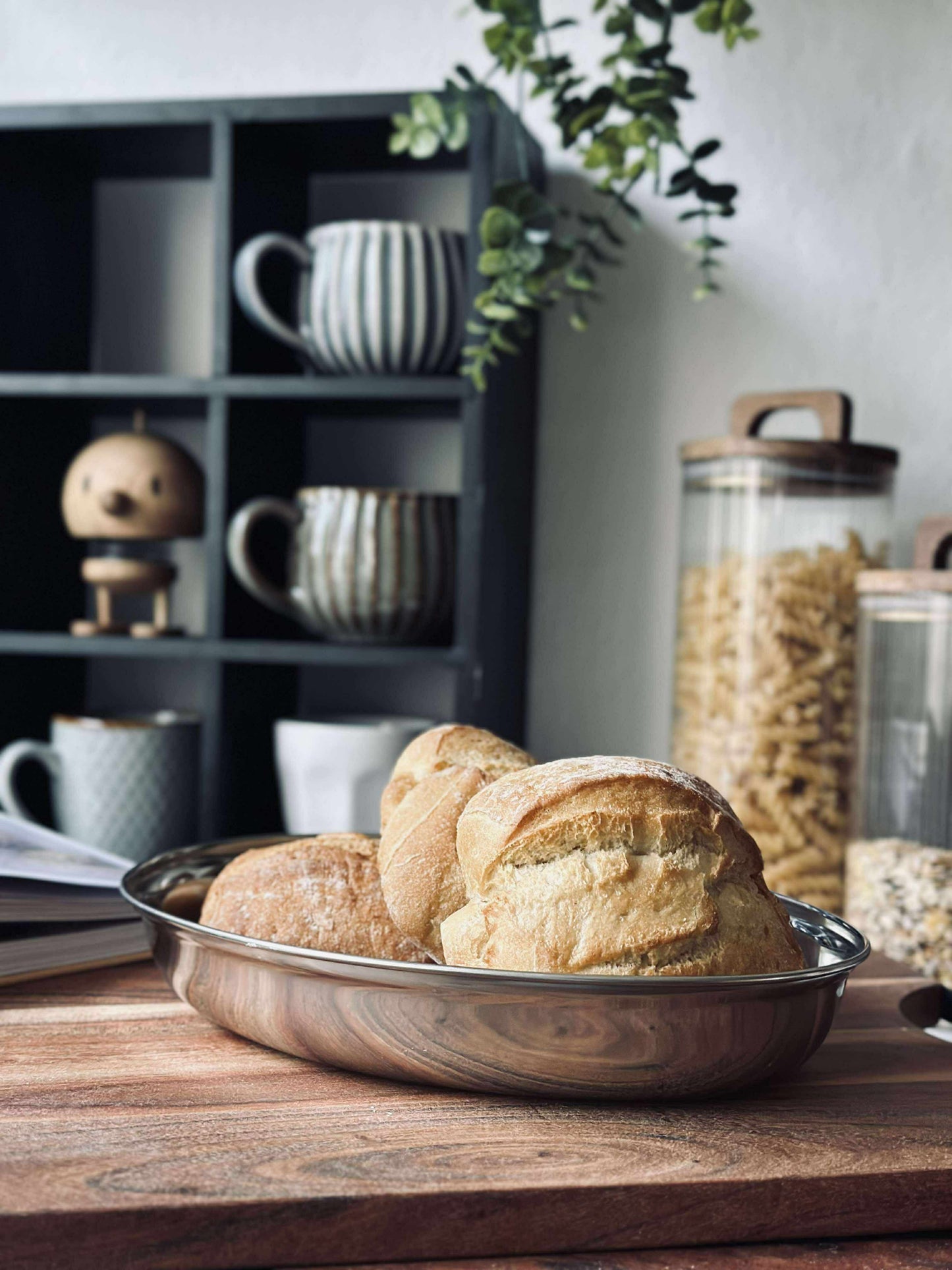 Rundt fad med kant - Rustfrit Stål