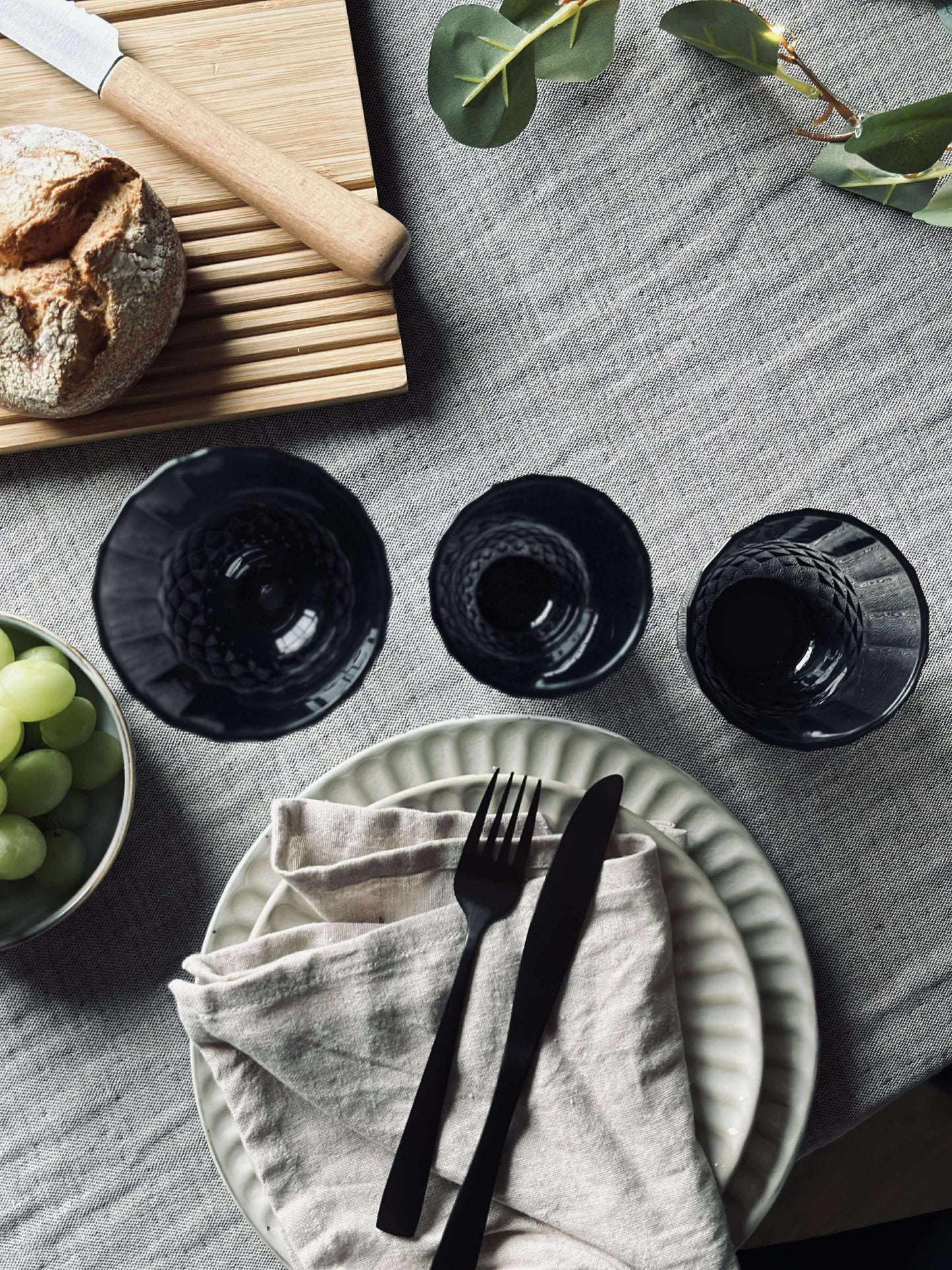 Vandglas Sanna grey 345 ml.