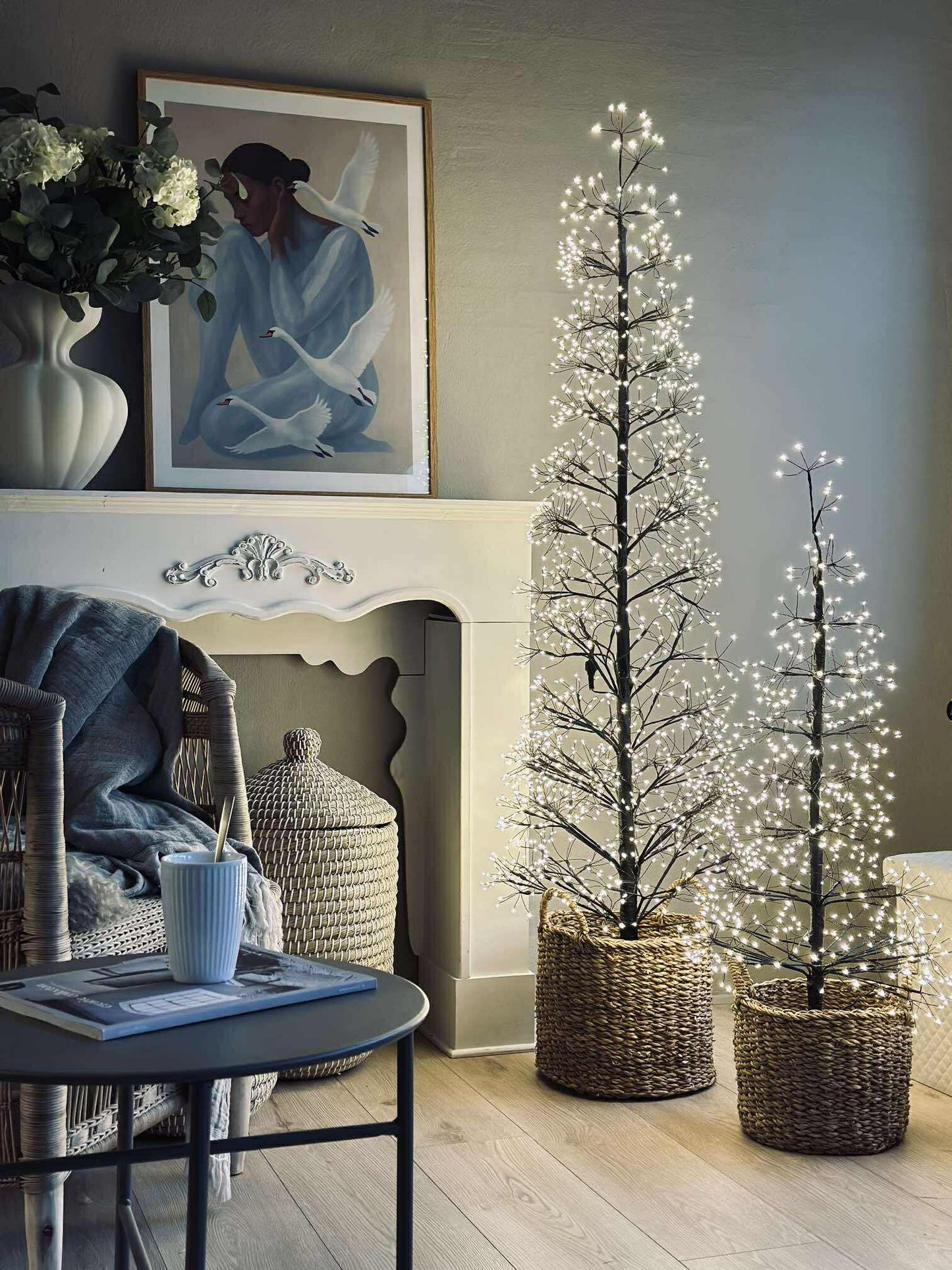 Juletræ med 1600 led lys - Black