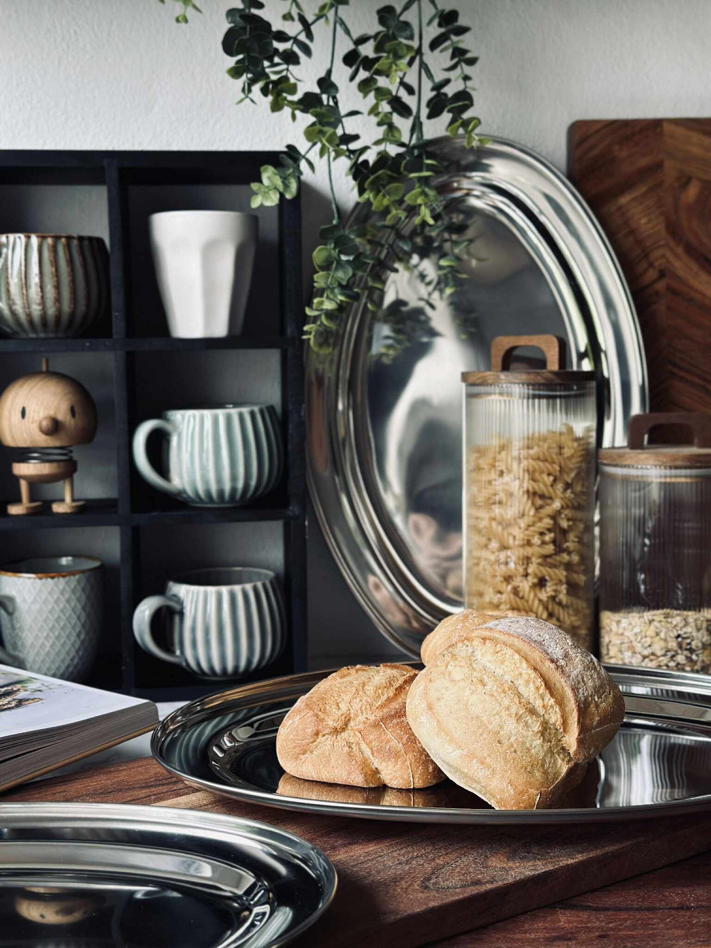 Ovalt fad Rustfrit Stål - Sæt med 3 stk.