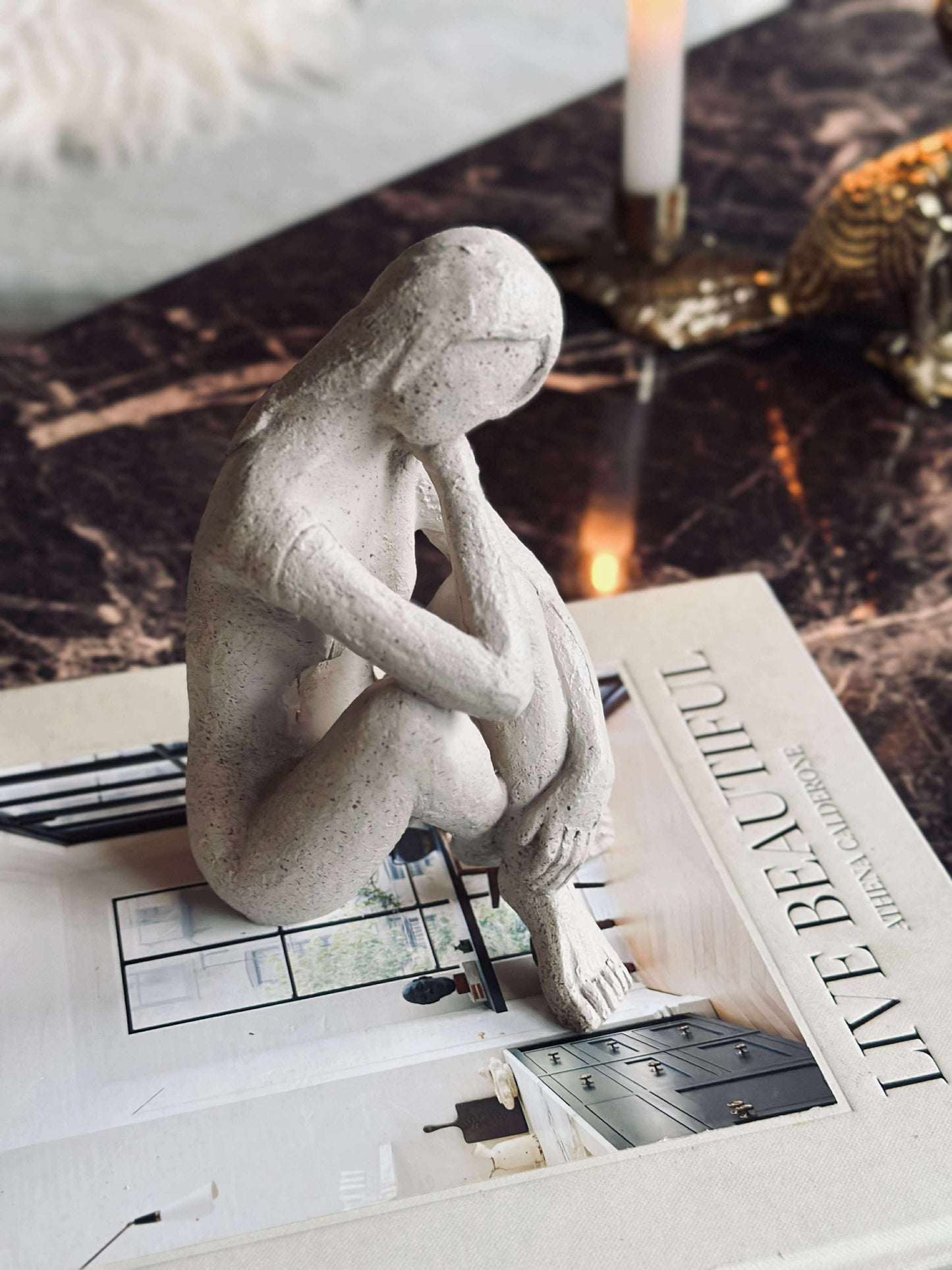 Figur - Beige mix