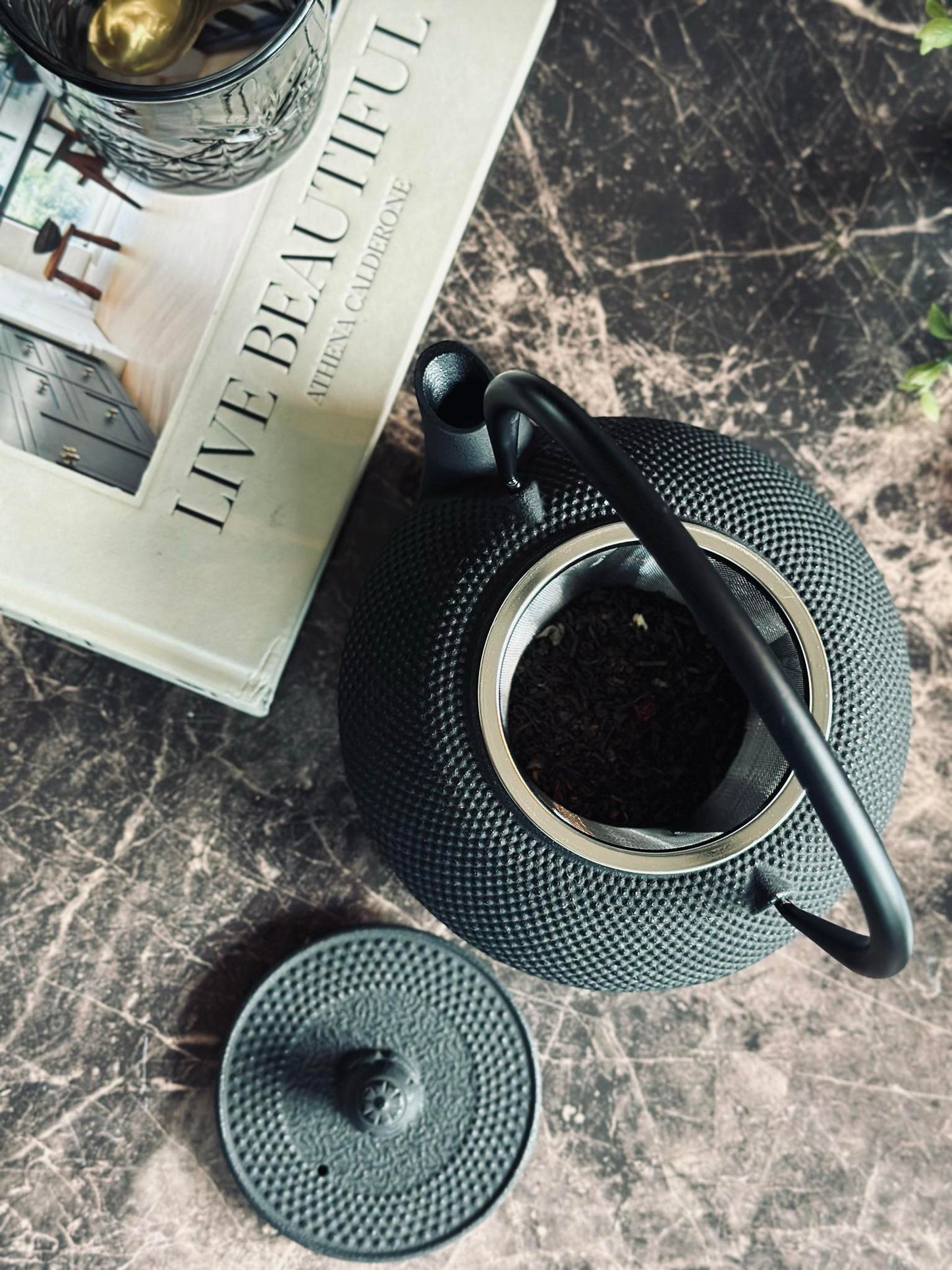 Tepotte i støbejern - 1200ml.