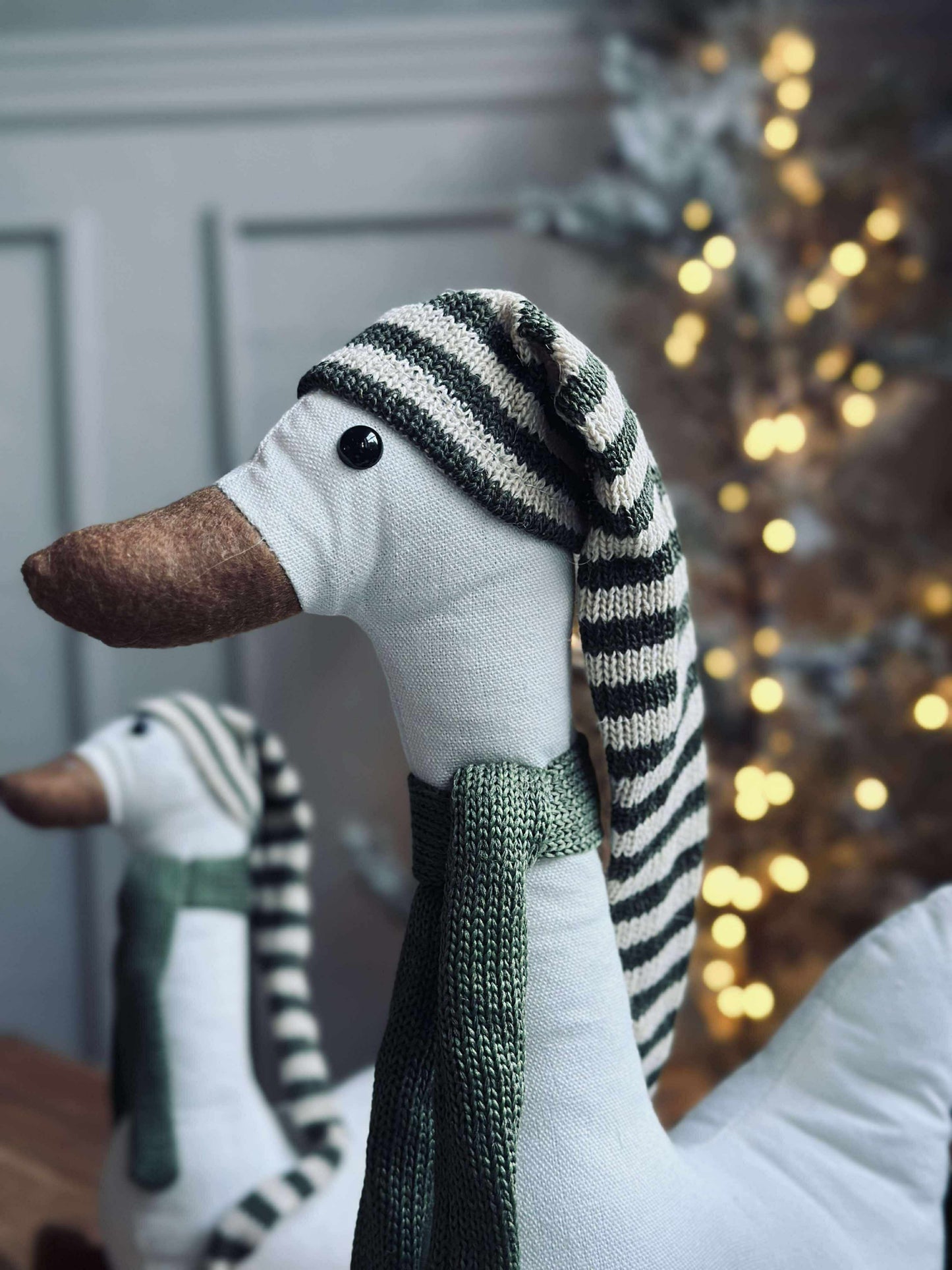 Juleand med grøn hue