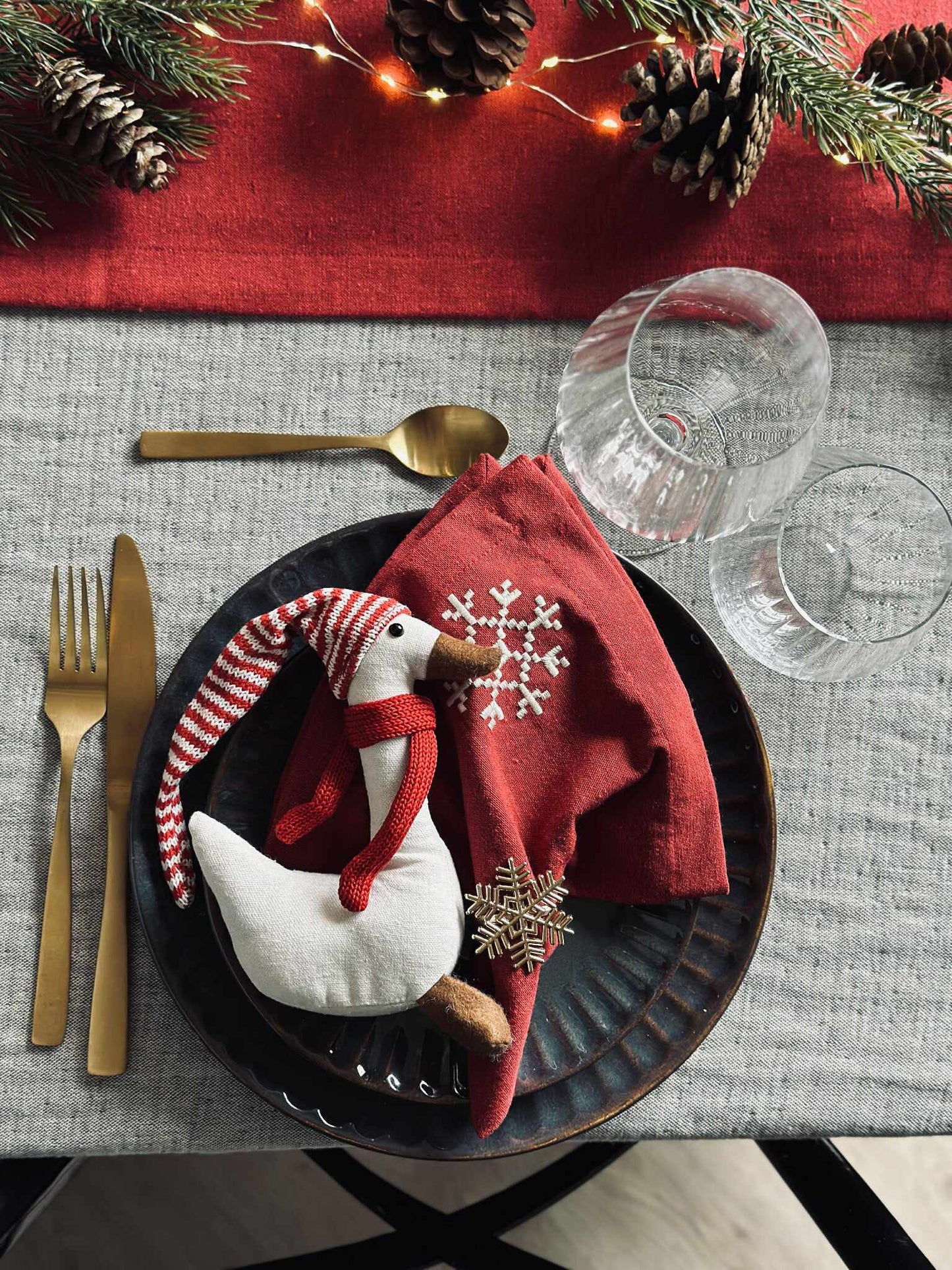 Juleand med rød hue - Mini