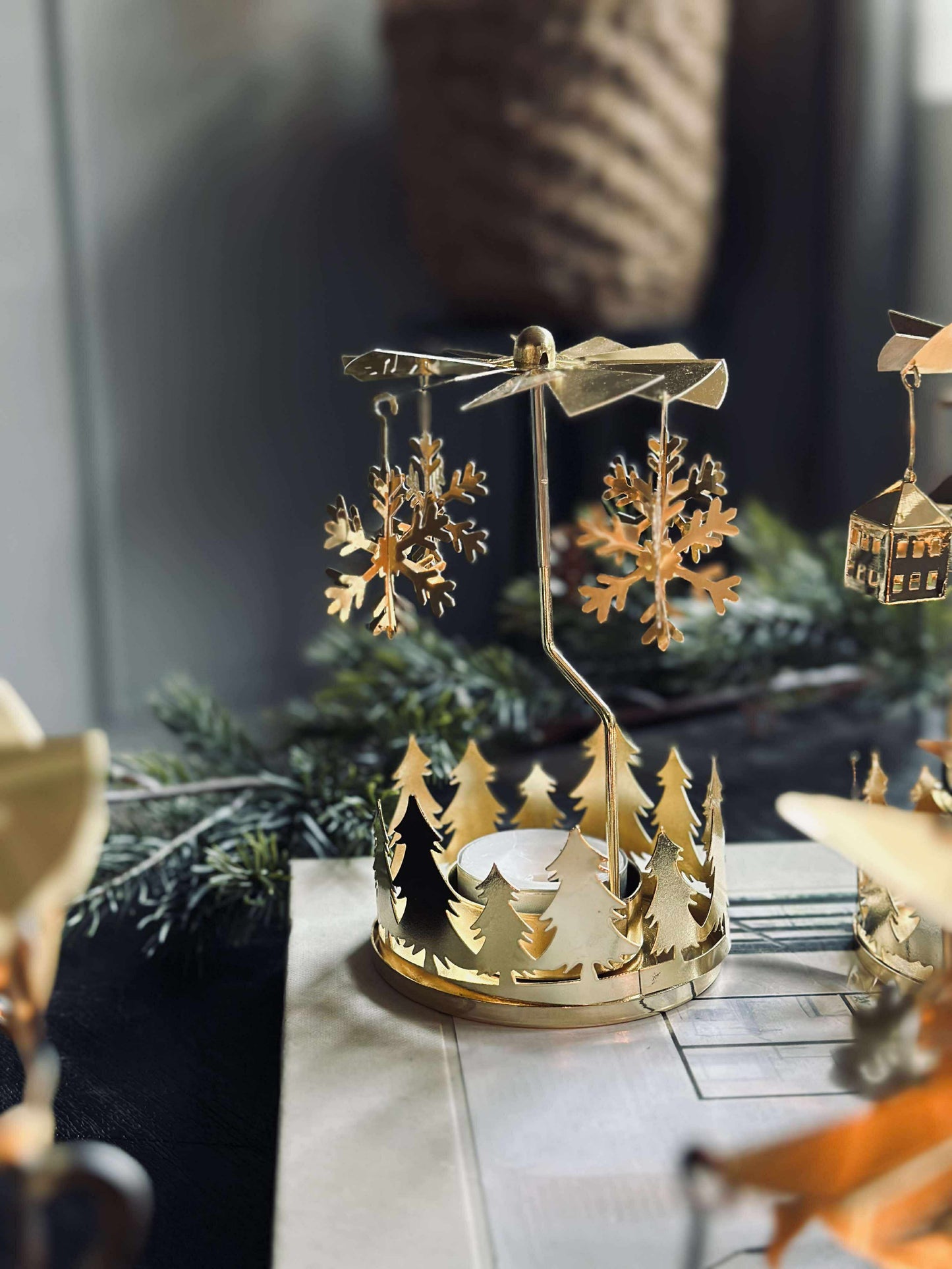 Lysestage guld MIX