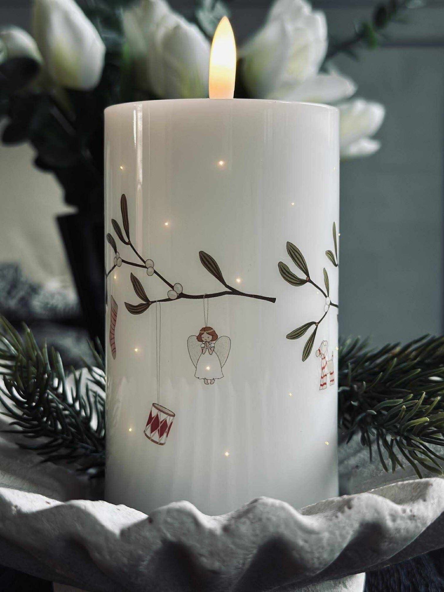 LED Bloklys TWINKLE - Mistelten