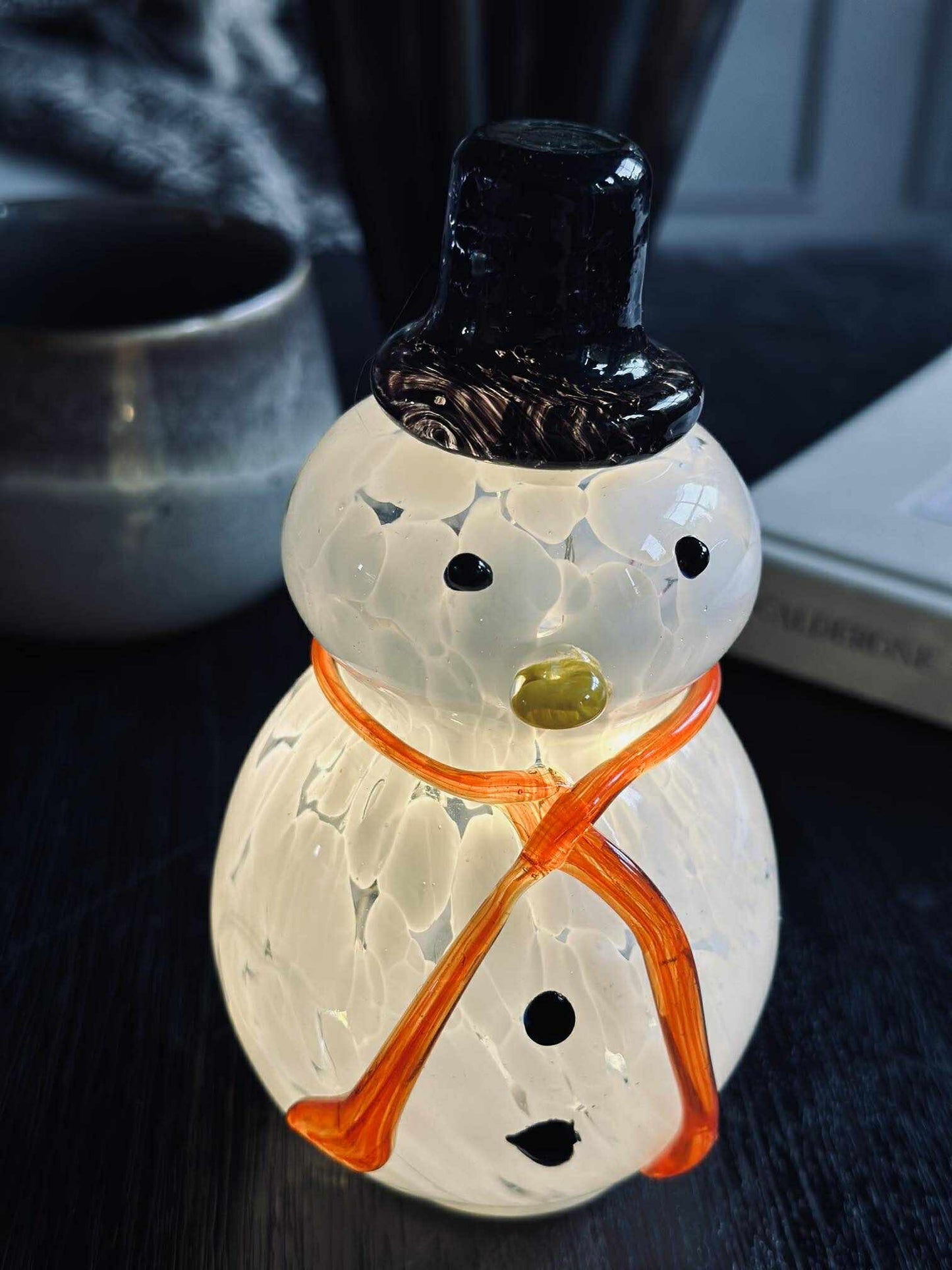 Snemand med led lys