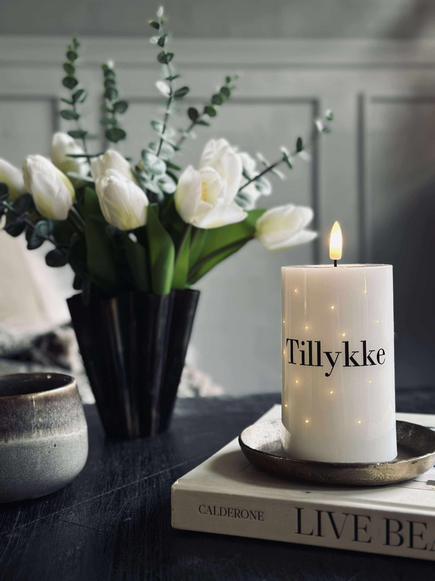 LED Bloklys TWINKLE - Tillykke