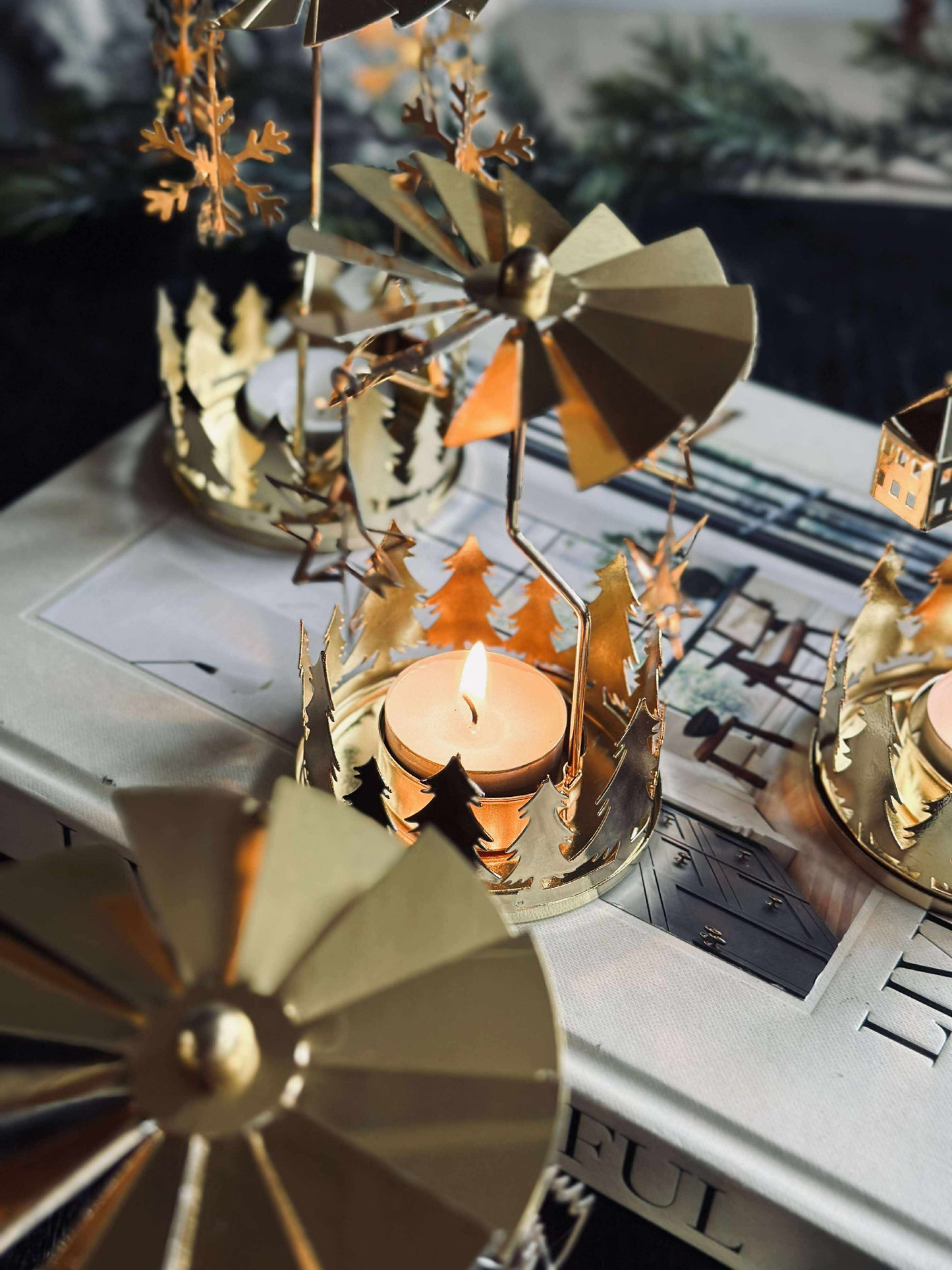 Lysestage guld MIX