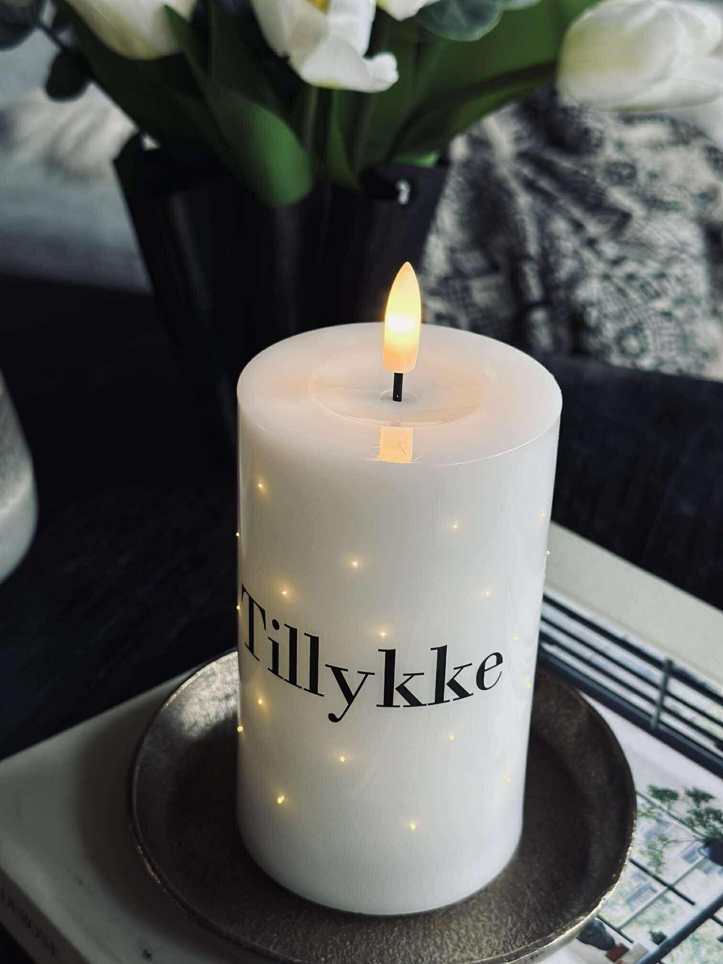 LED Bloklys TWINKLE - Tillykke