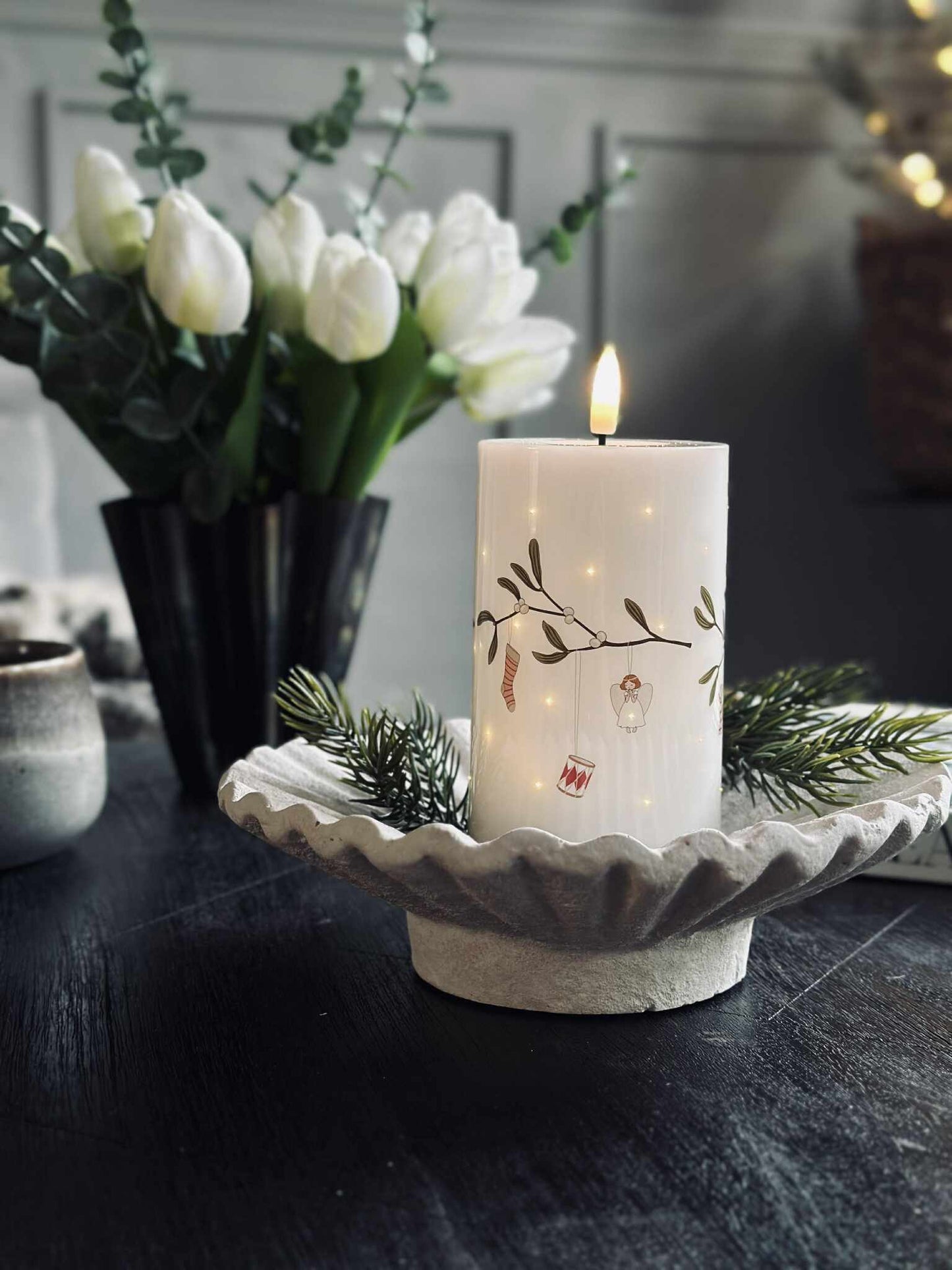 LED Bloklys TWINKLE - Mistelten