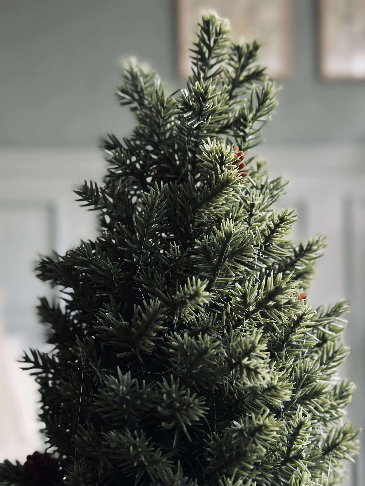 Juletræ m. lyskæde - 50cm.