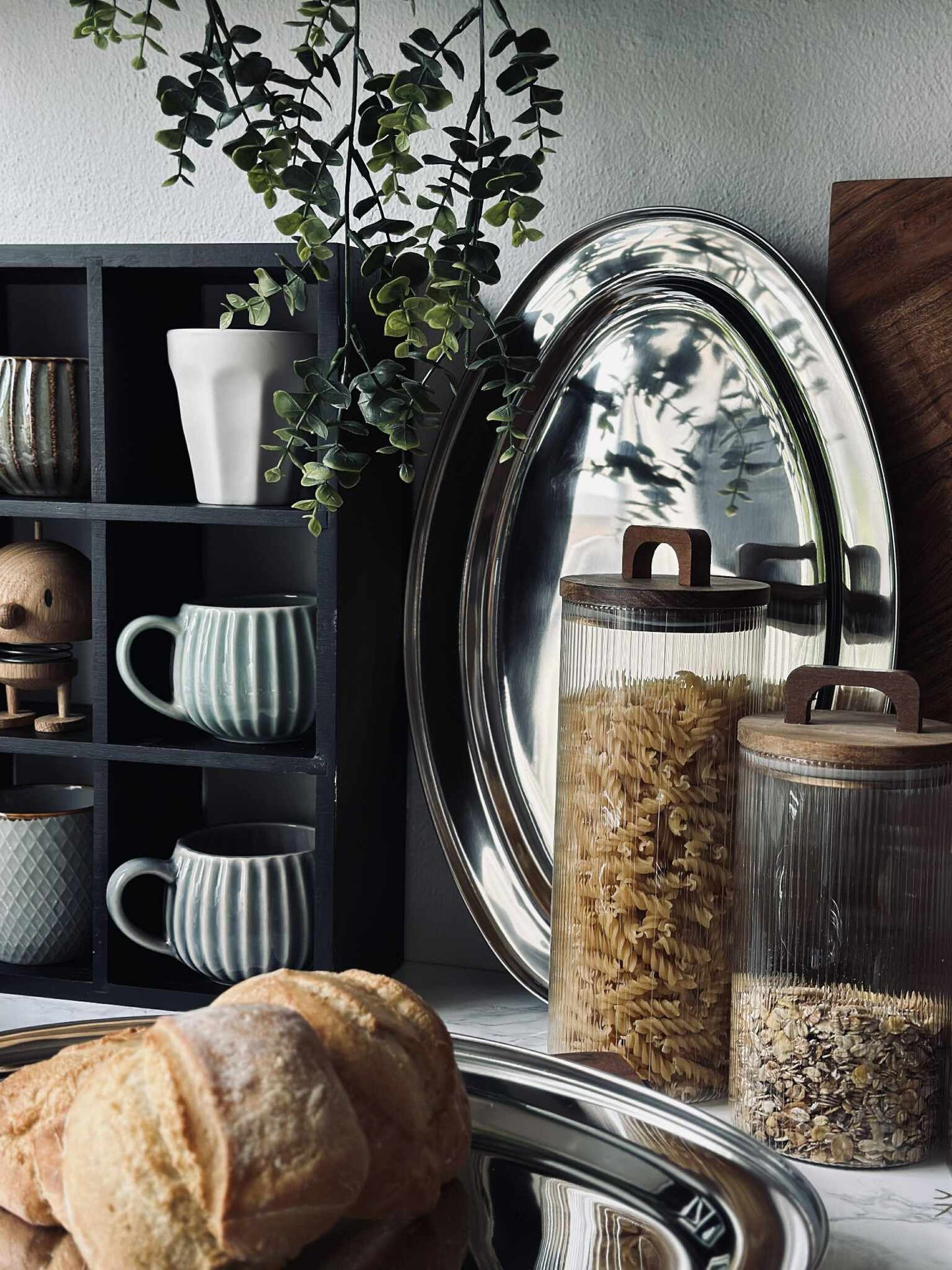 Ovalt fad Rustfrit Stål - Sæt med 3 stk.