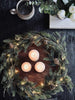 Julekrans med lys - Uden sne