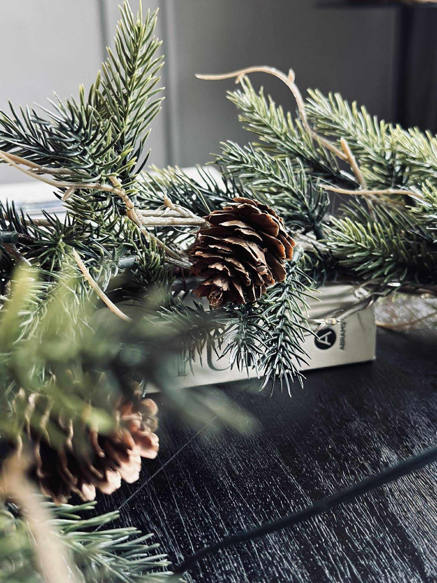 Julekrans med lys - Uden sne