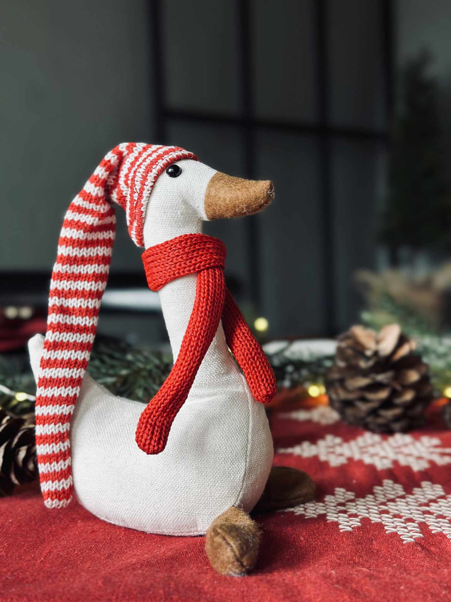 Juleand med rød hue - Mini