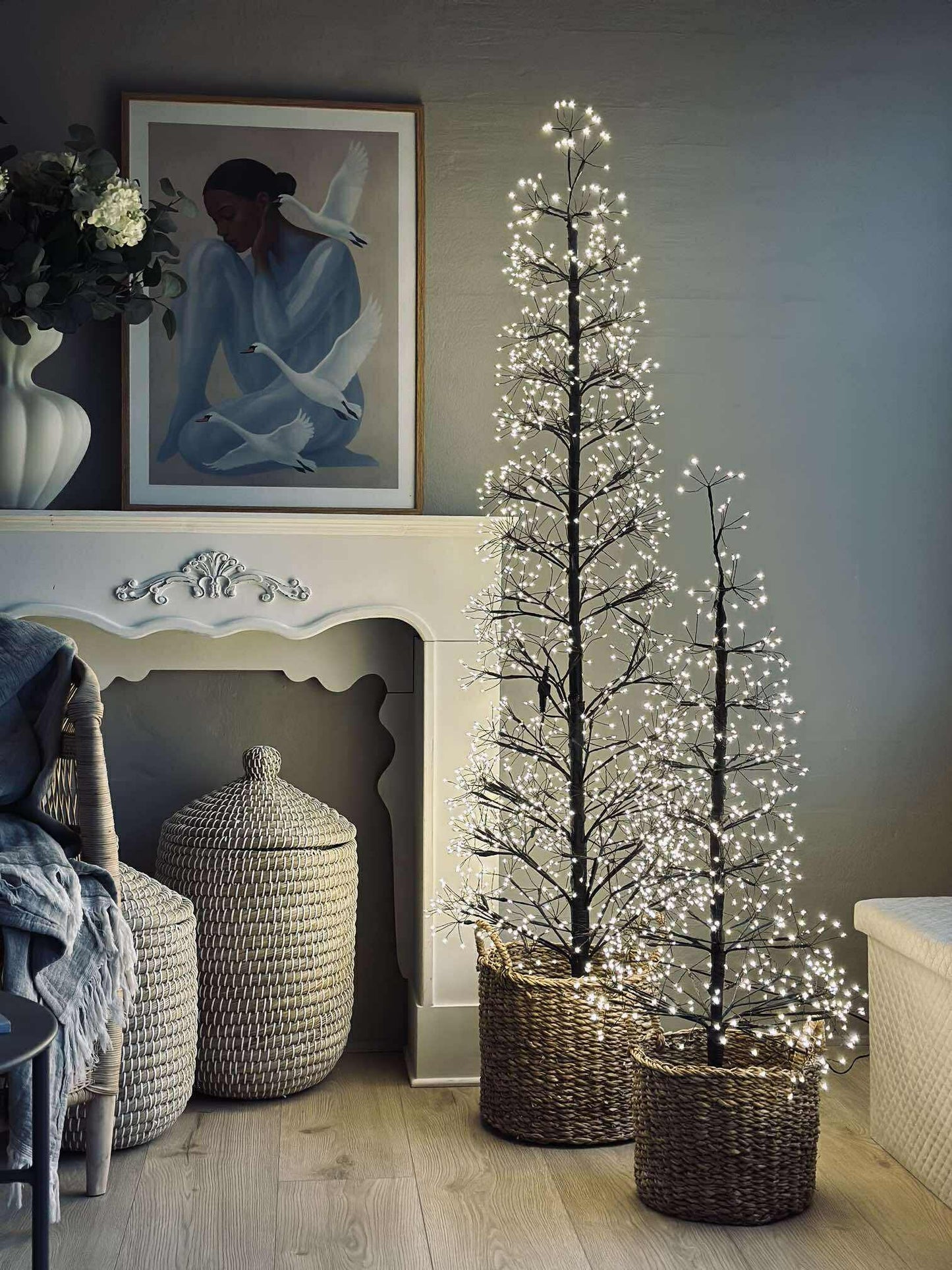 Juletræ med 1600 led lys - Black