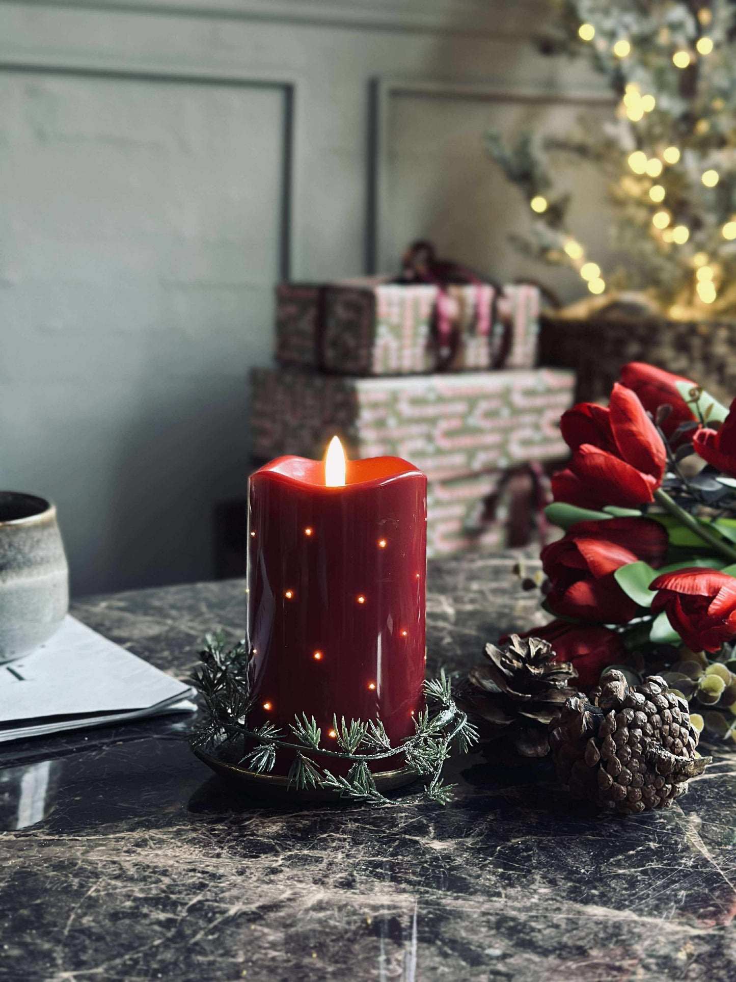 LED Bloklys JUL TWINKLE - 12,5cm